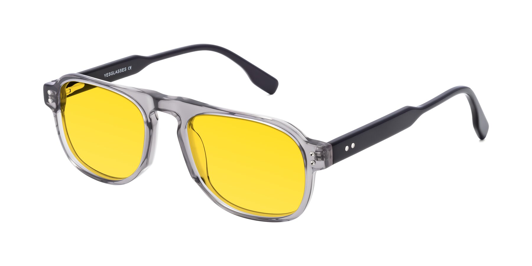Angle of Pamban in Transprent Gray with Yellow Tinted Lenses