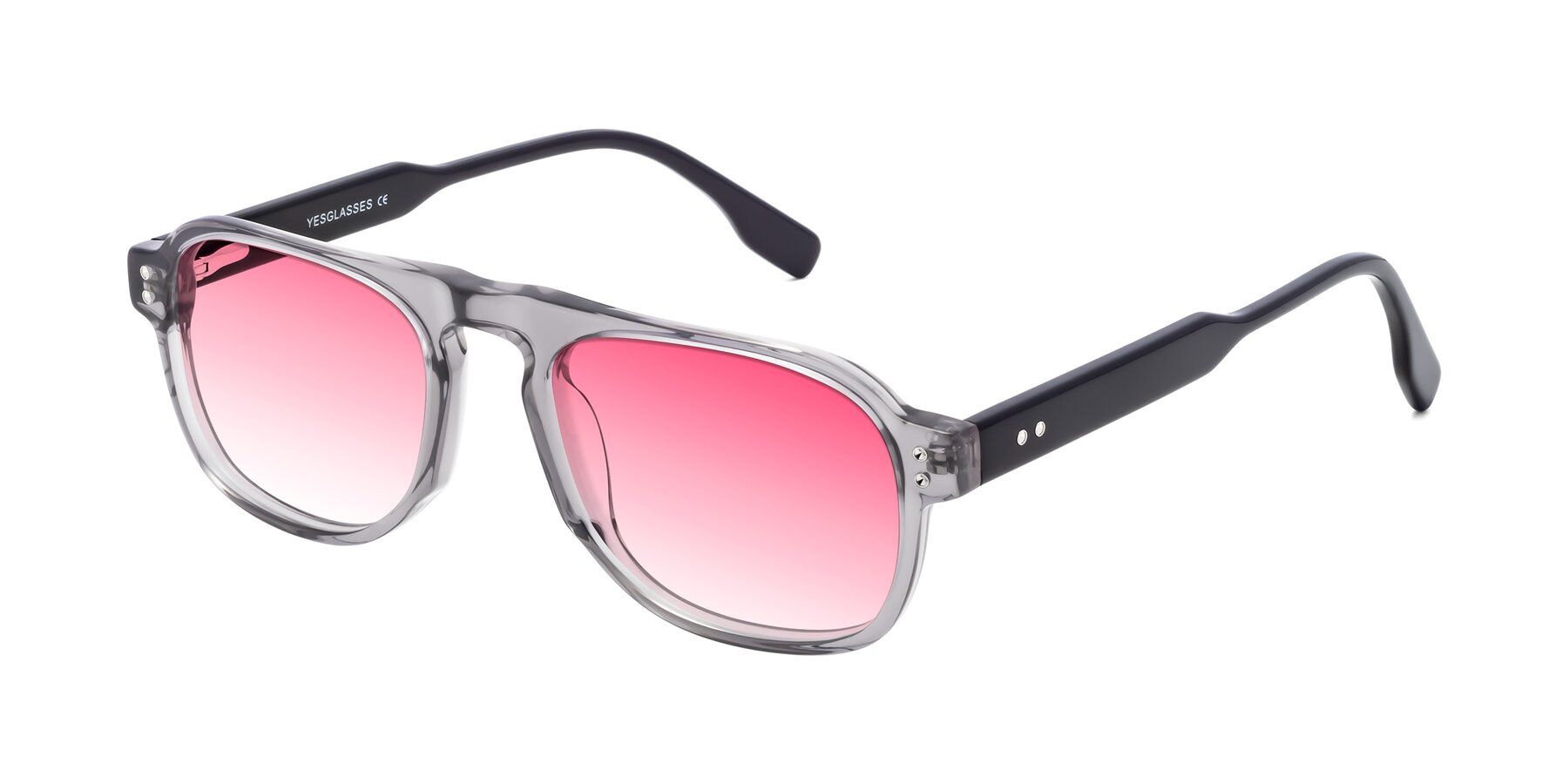 Angle of Pamban in Transprent Gray with Pink Gradient Lenses