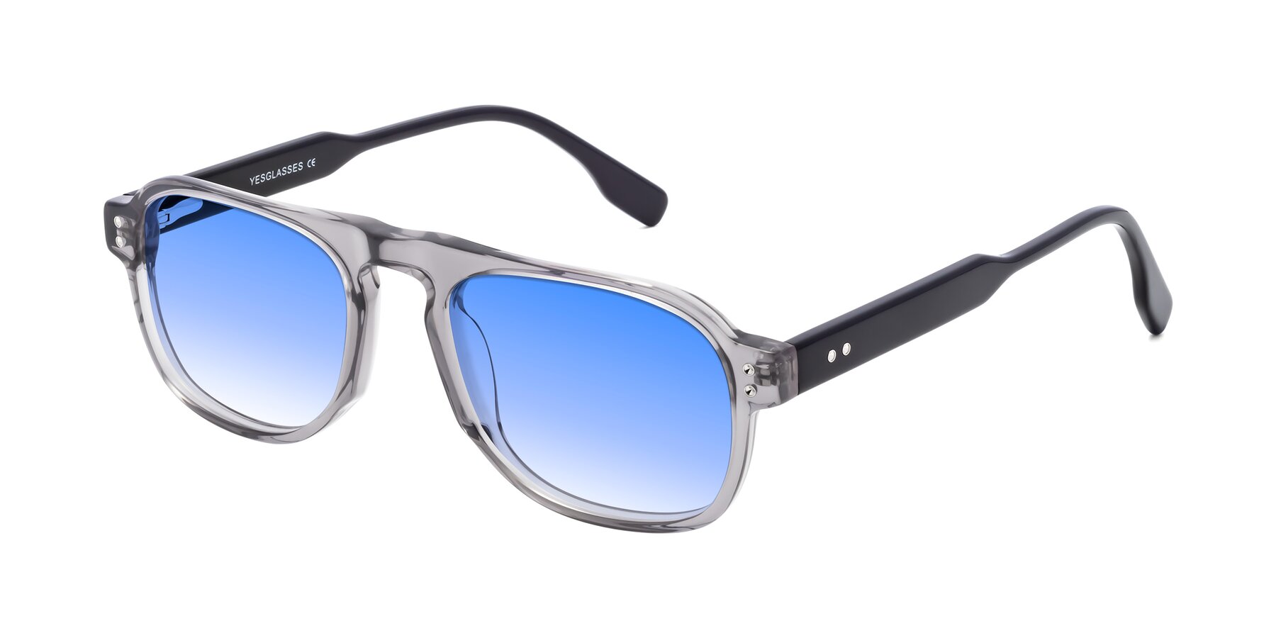 Angle of Pamban in Transprent Gray with Blue Gradient Lenses