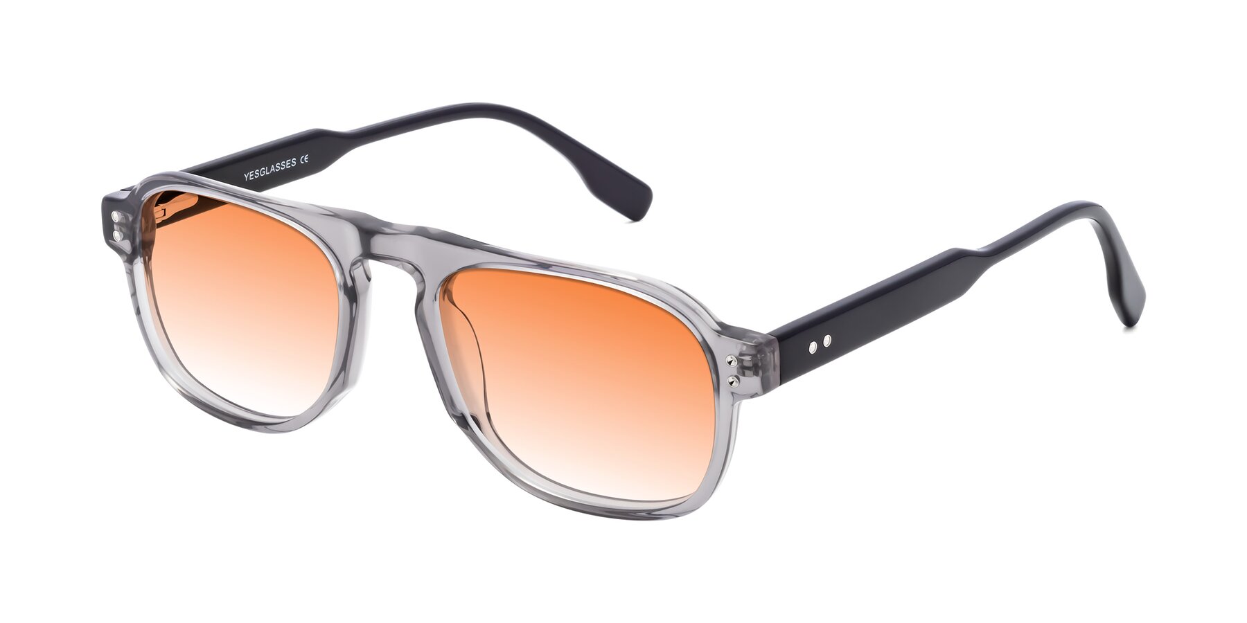 Angle of Pamban in Transprent Gray with Orange Gradient Lenses