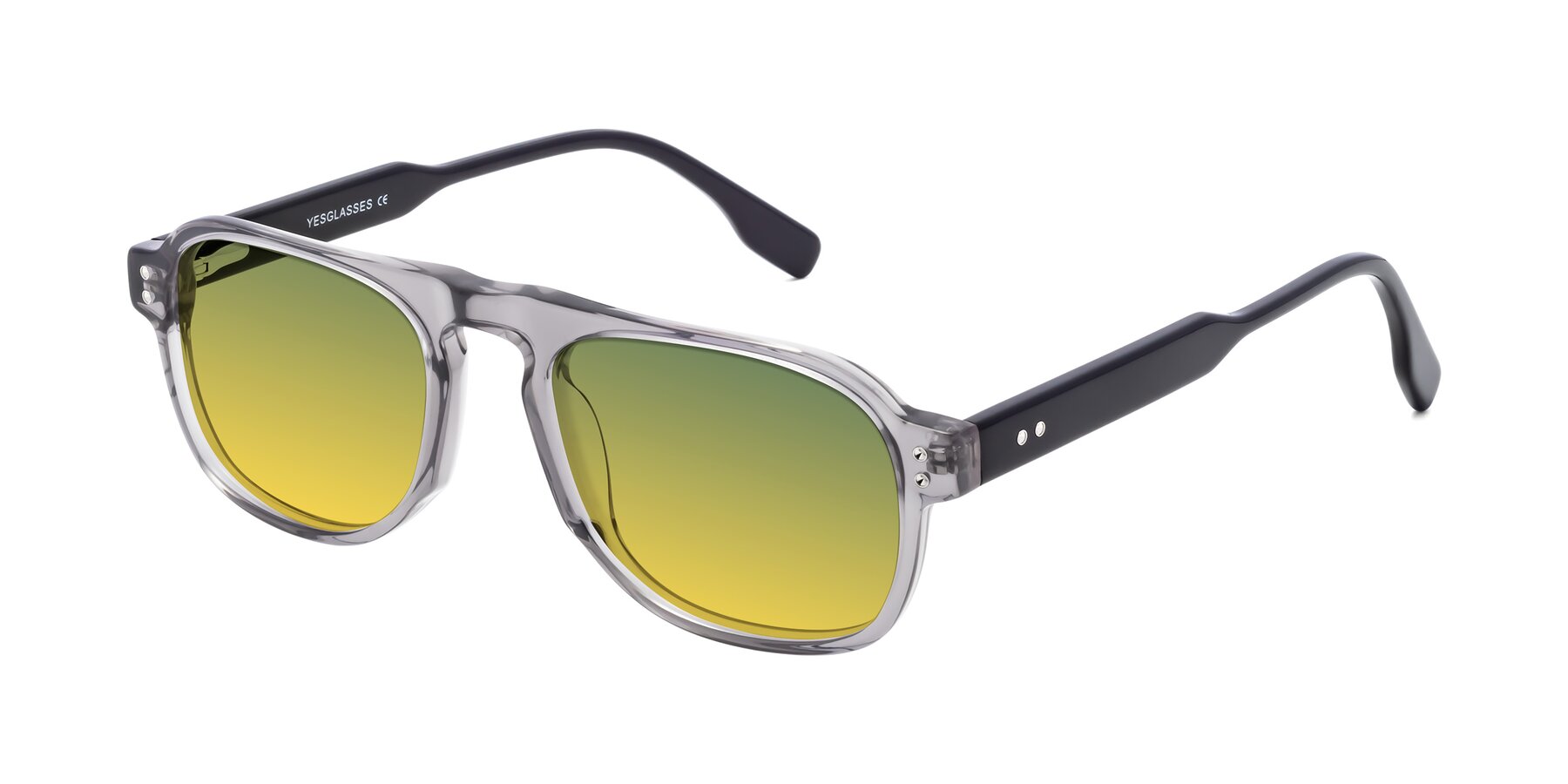 Angle of Pamban in Transprent Gray with Green / Yellow Gradient Lenses