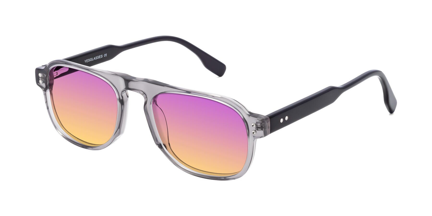 Angle of Pamban in Transprent Gray with Purple / Yellow Gradient Lenses