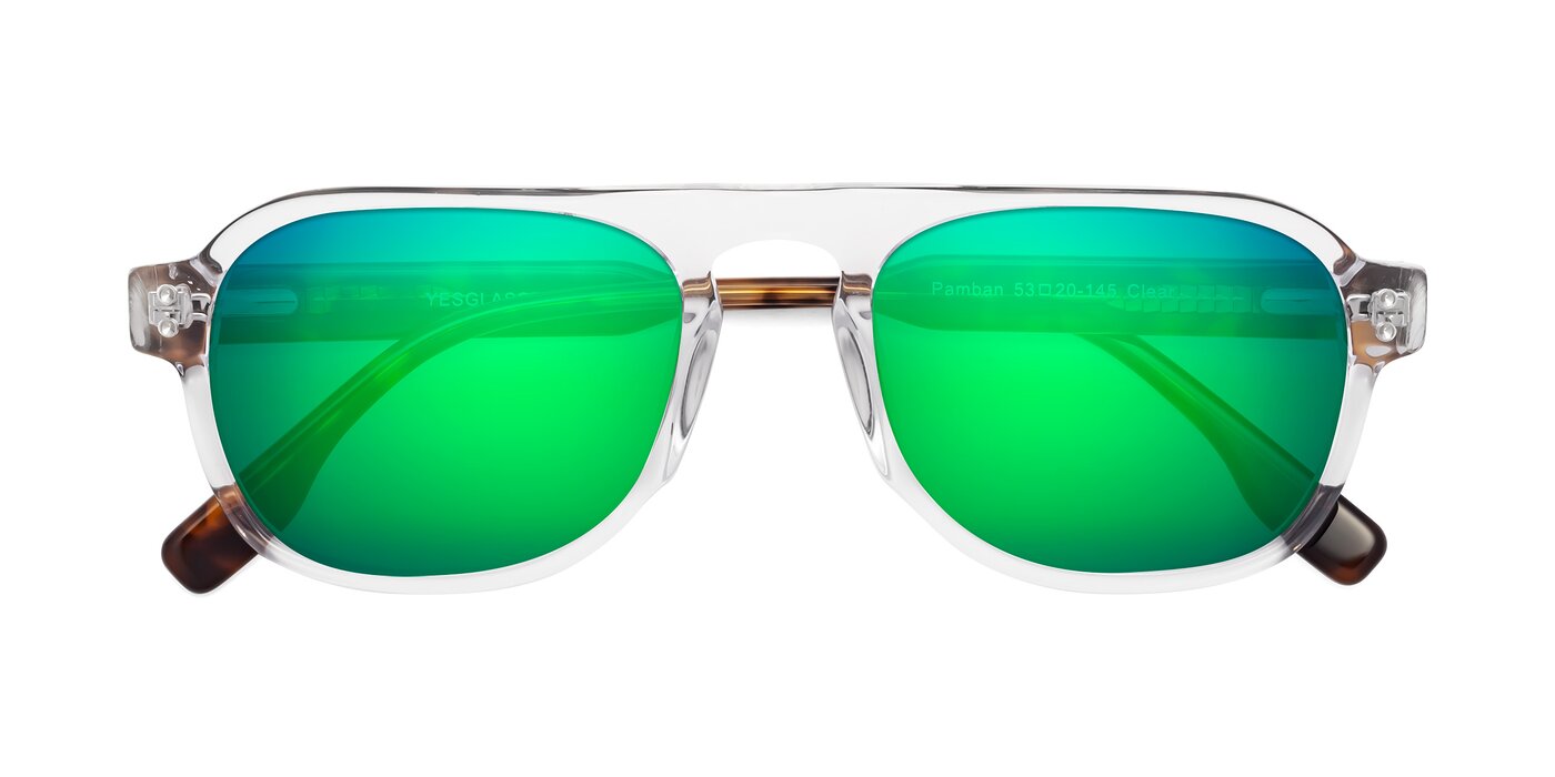 Pamban - Clear Flash Mirrored Sunglasses