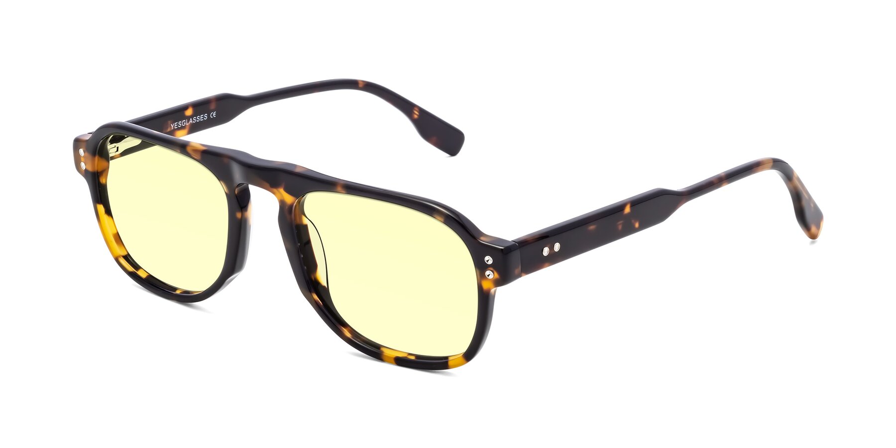 Angle of Pamban in Tortoise with Light Yellow Tinted Lenses