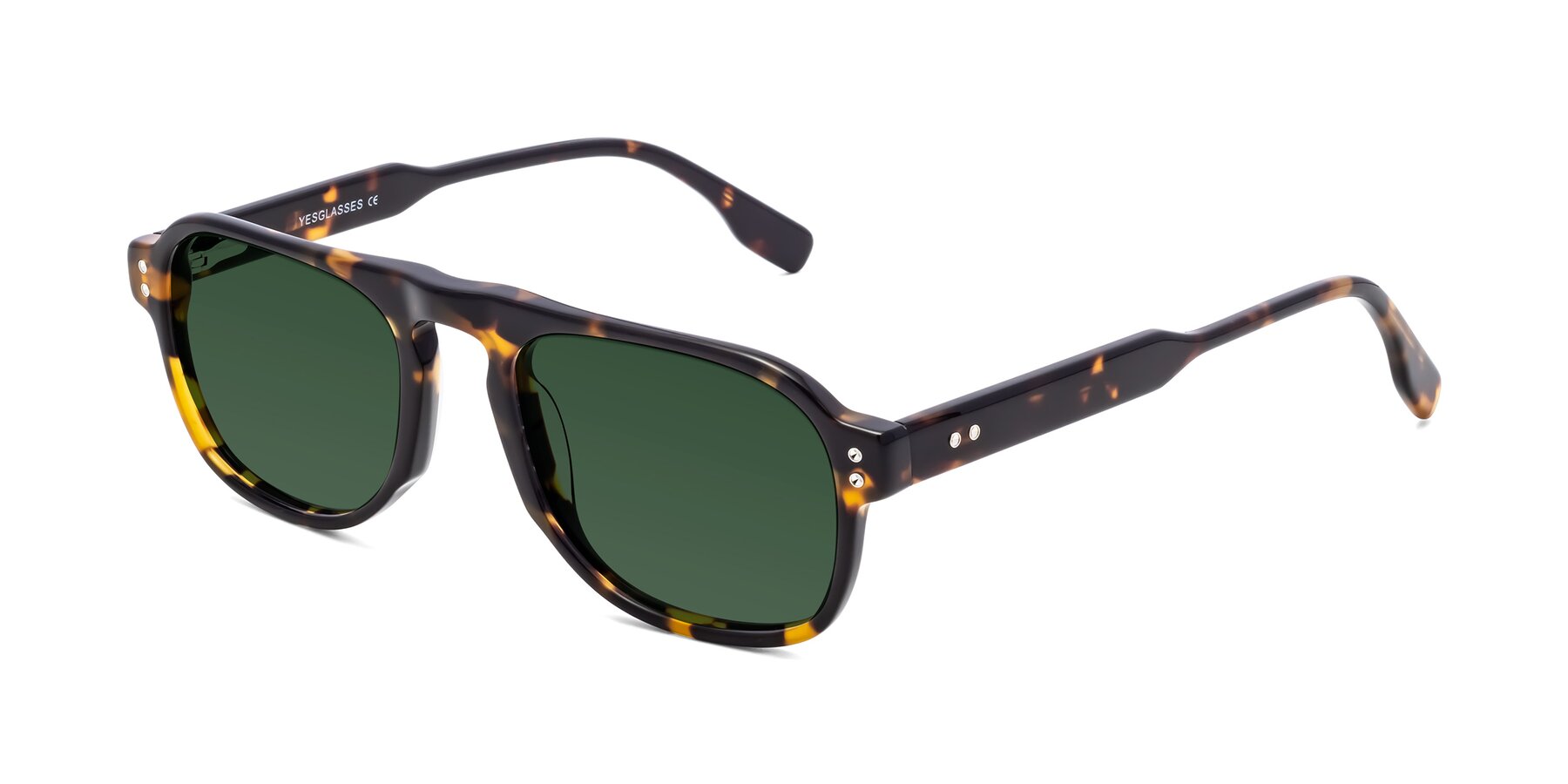 Angle of Pamban in Tortoise with Green Tinted Lenses
