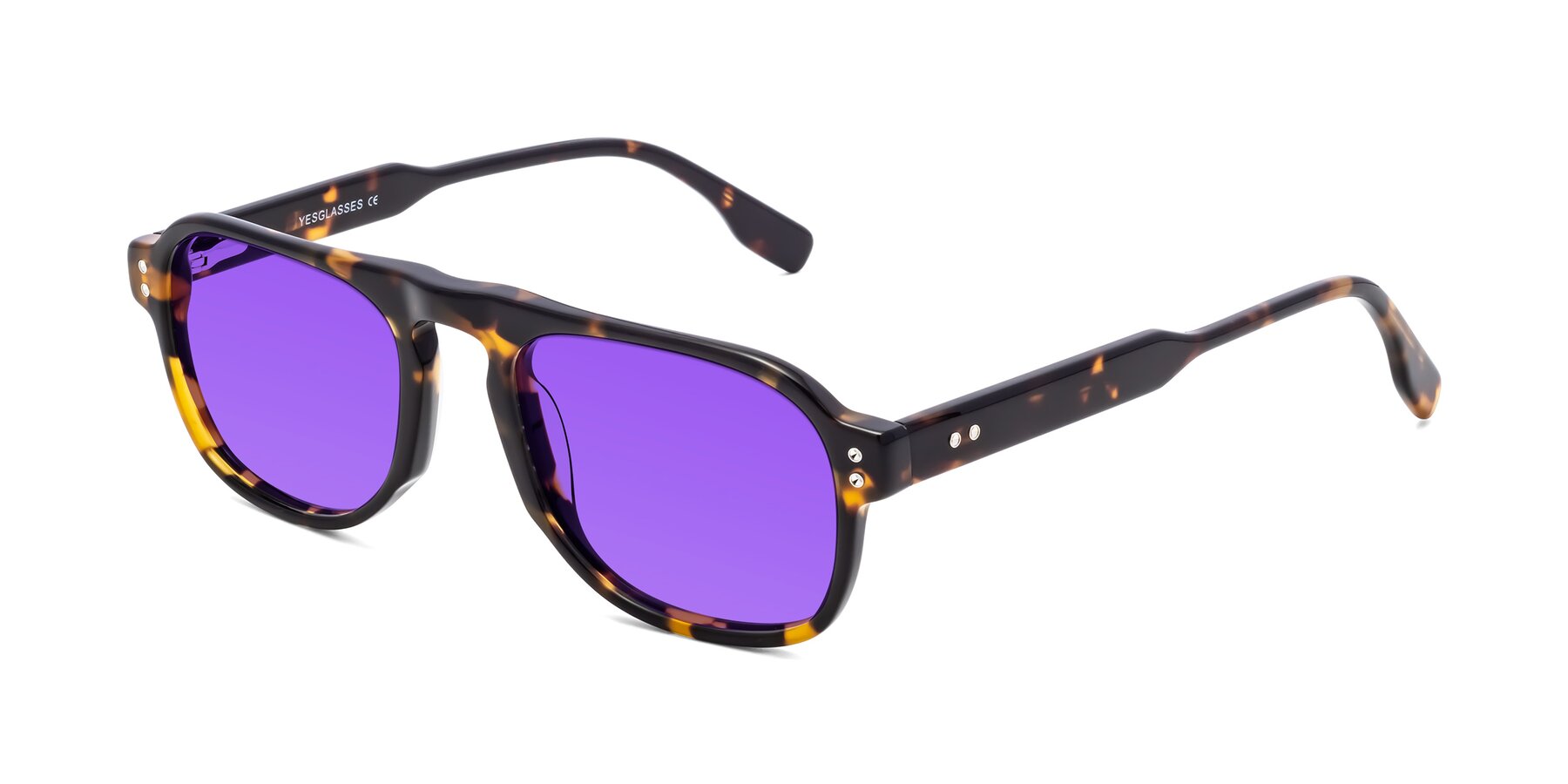 Angle of Pamban in Tortoise with Purple Tinted Lenses