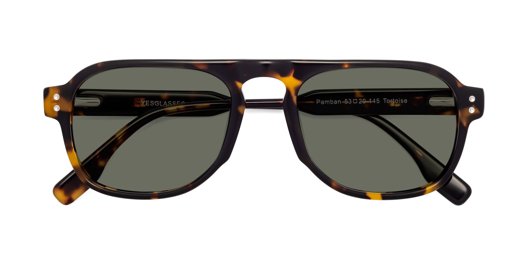 Folded Front of Pamban in Tortoise with Gray Polarized Lenses