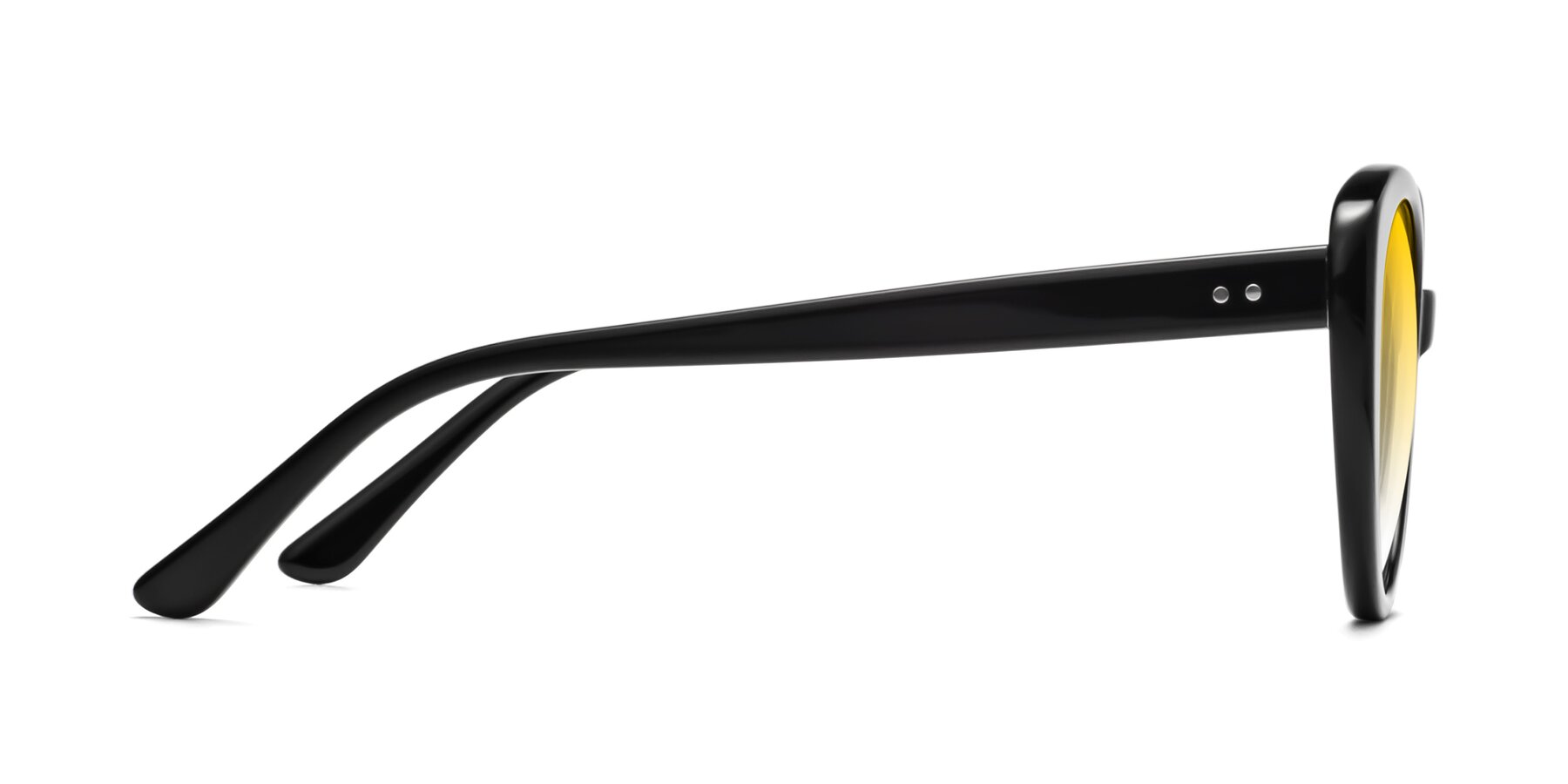 Side of Pebble in Black with Yellow Gradient Lenses