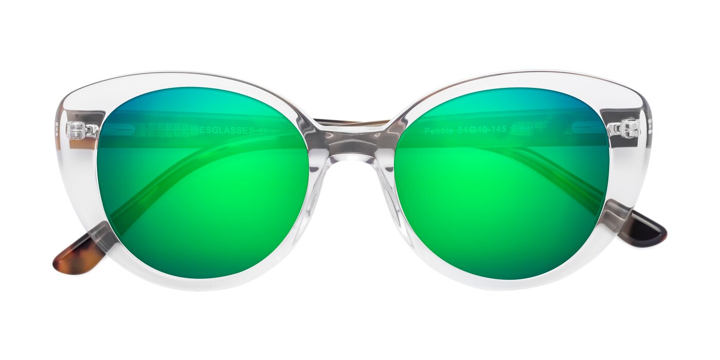 Pebble - Clear Flash Mirrored Sunglasses