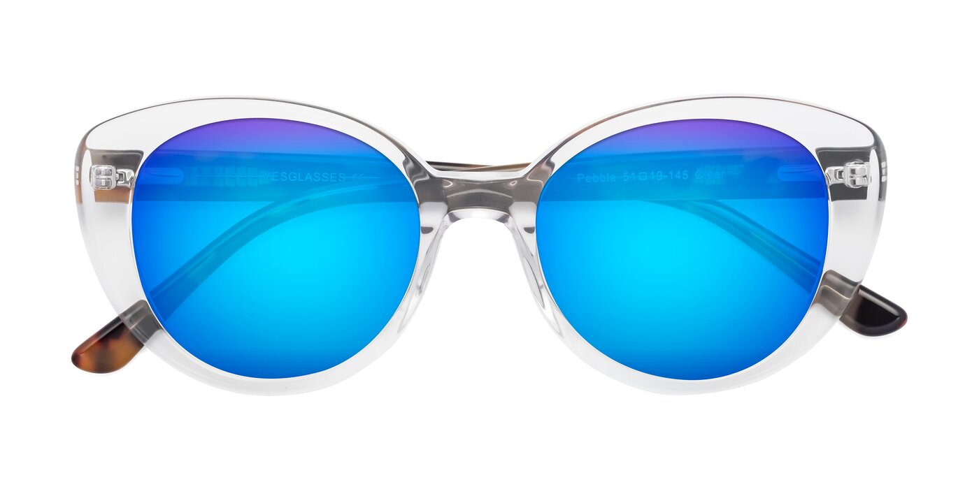 Pebble - Clear Flash Mirrored Sunglasses