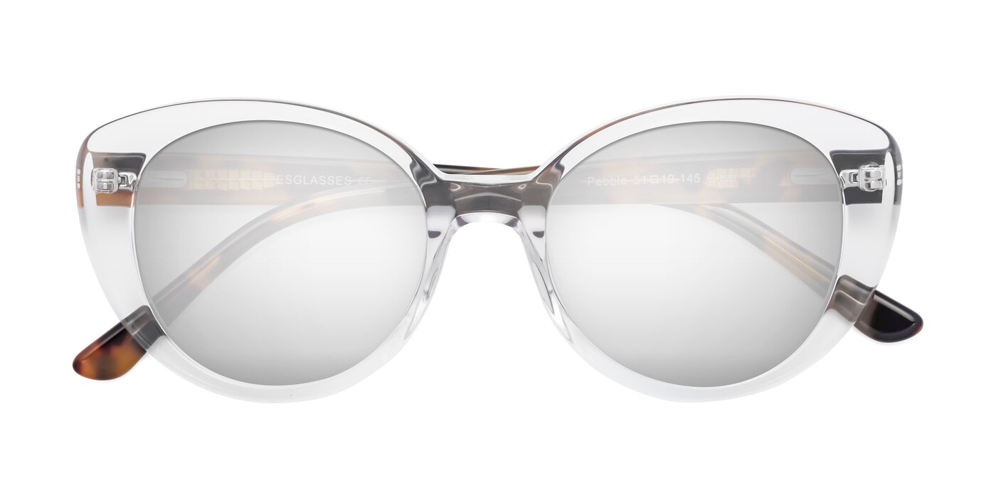 Pebble - Clear Flash Mirrored Sunglasses