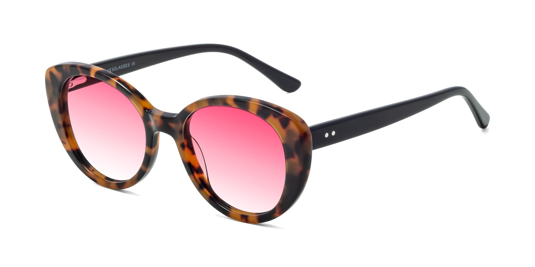 Angle of Pebble in Tortoise with Pink Gradient Lenses