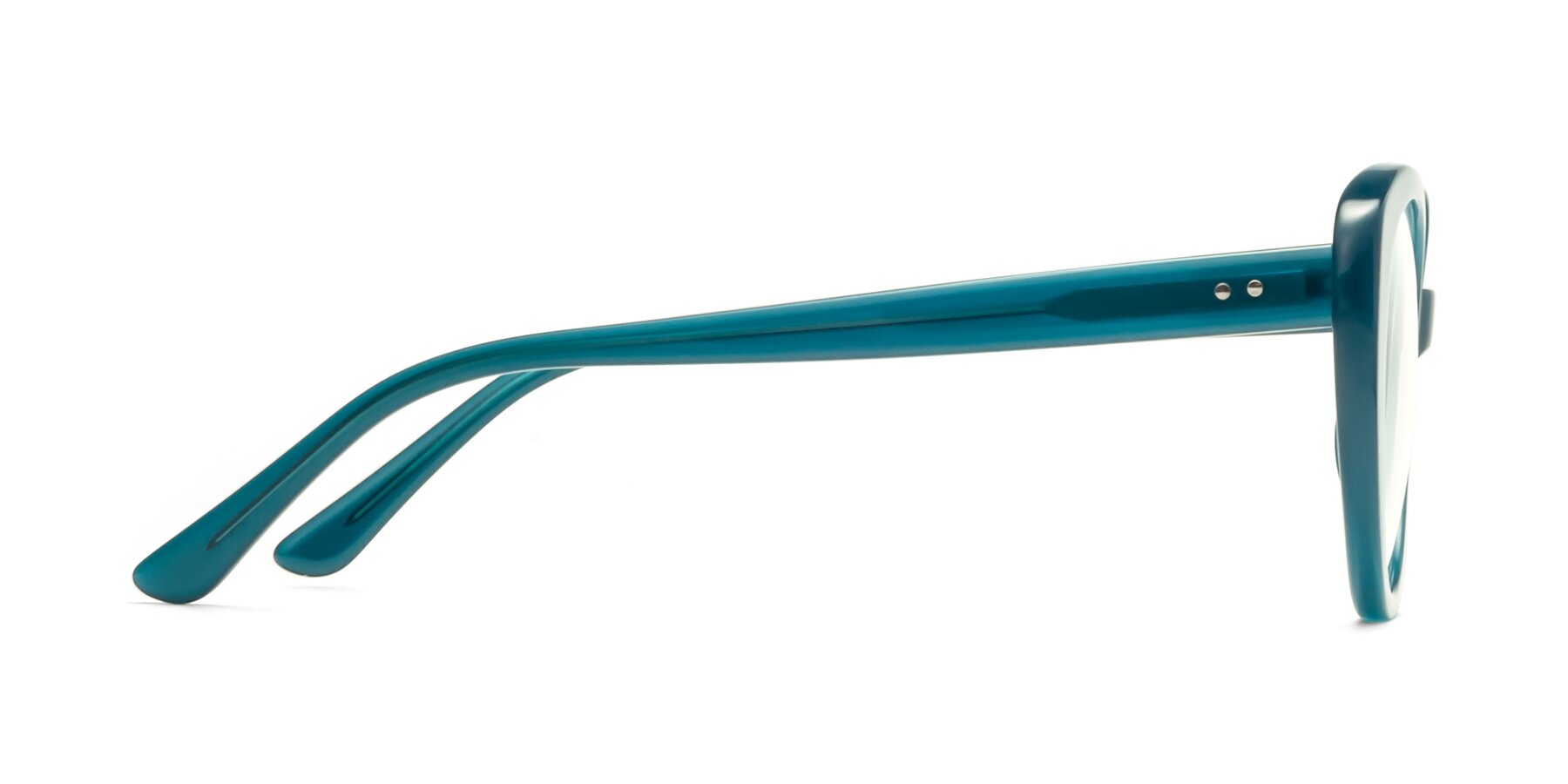 Side of Pebble in Teal Blue with Clear Blue Light Blocking Lenses