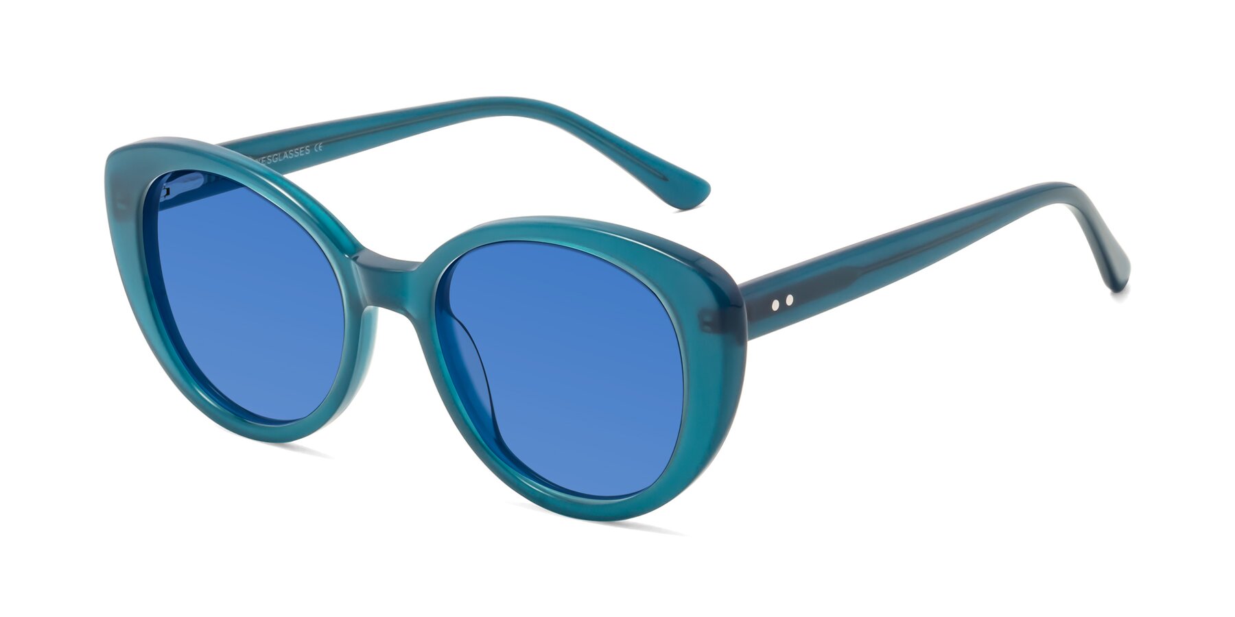 Angle of Pebble in Teal Blue with Blue Tinted Lenses