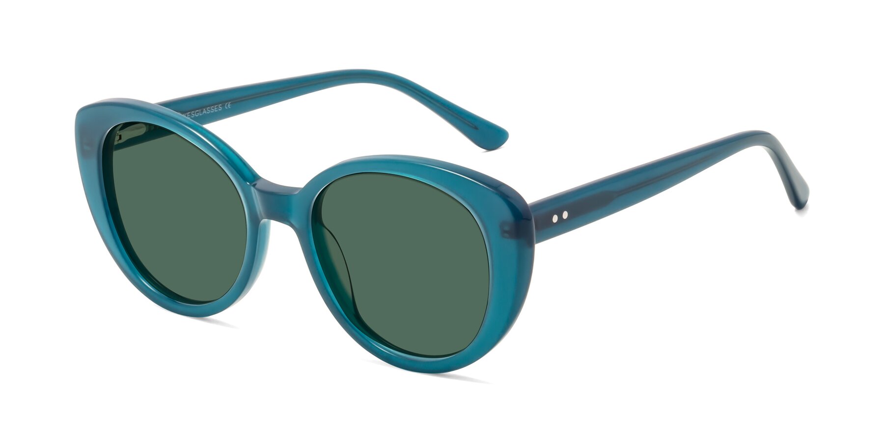 Angle of Pebble in Teal Blue with Green Polarized Lenses