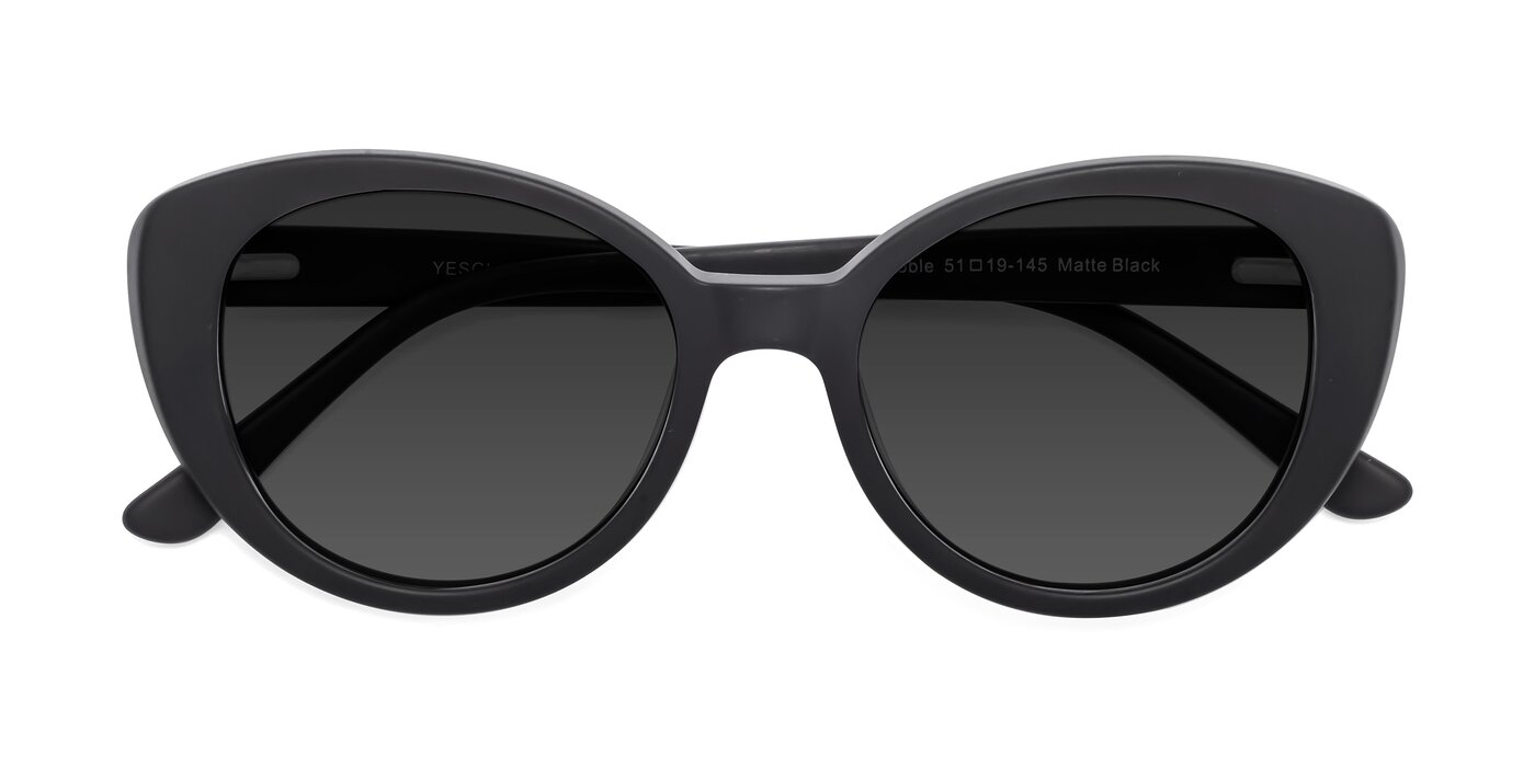 Pebble - Matte Black Tinted Sunglasses