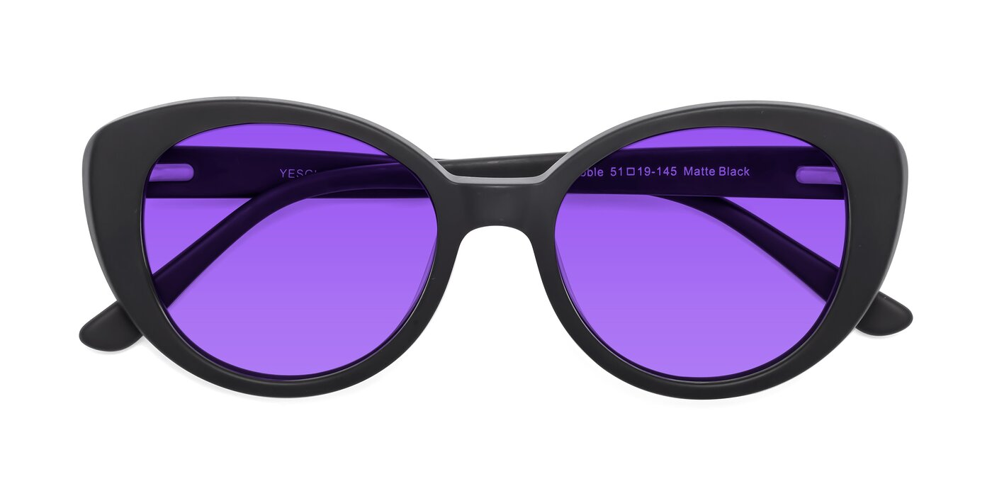 Pebble - Matte Black Tinted Sunglasses