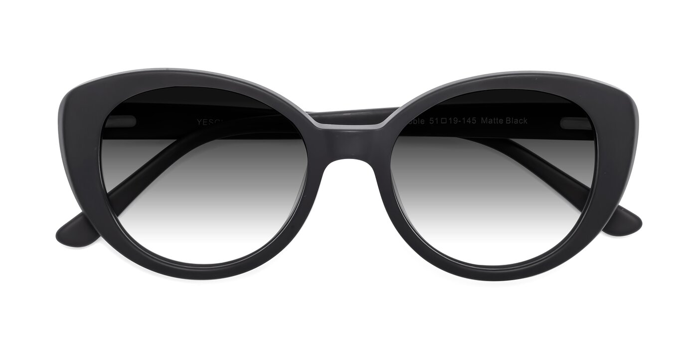 Pebble - Matte Black Gradient Sunglasses