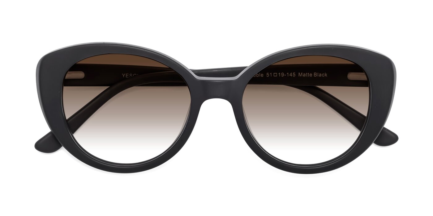 Pebble - Matte Black Gradient Sunglasses