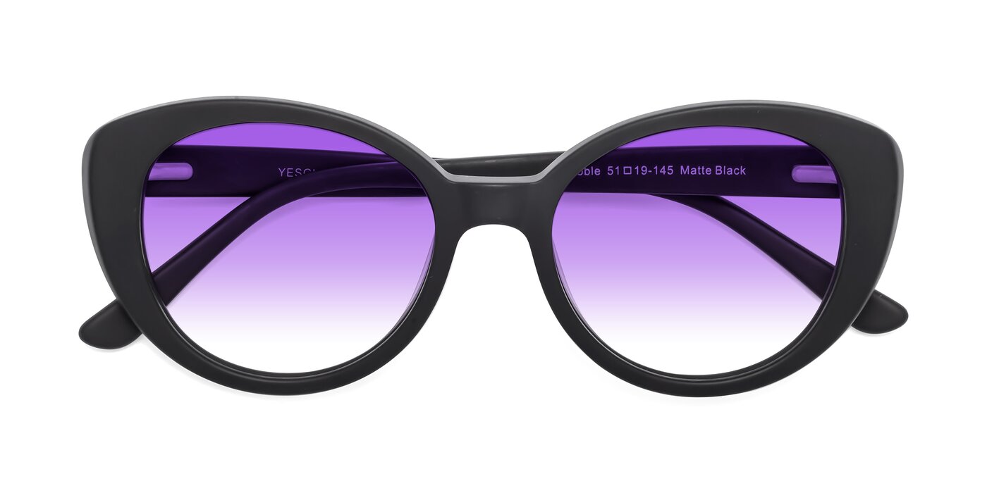 Pebble - Matte Black Gradient Sunglasses