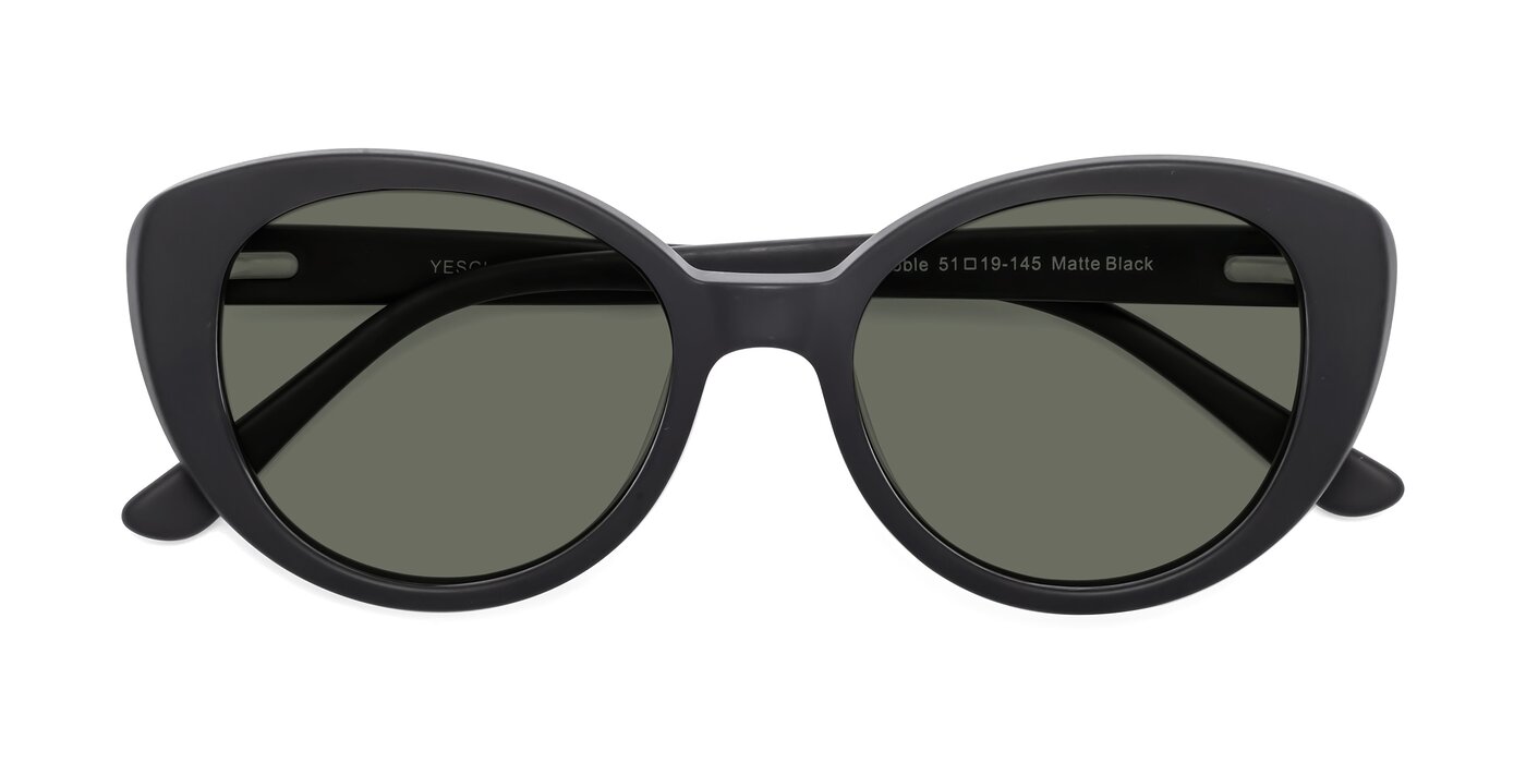 Pebble - Matte Black Polarized Sunglasses