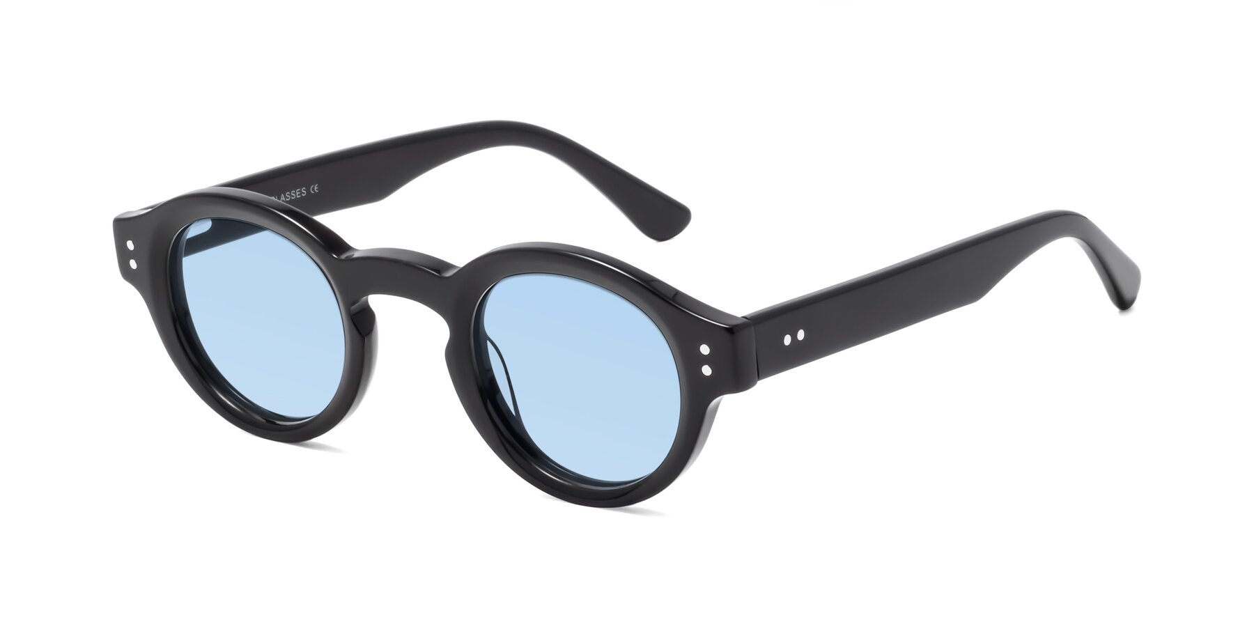 Angle of Pine in Black with Light Blue Tinted Lenses