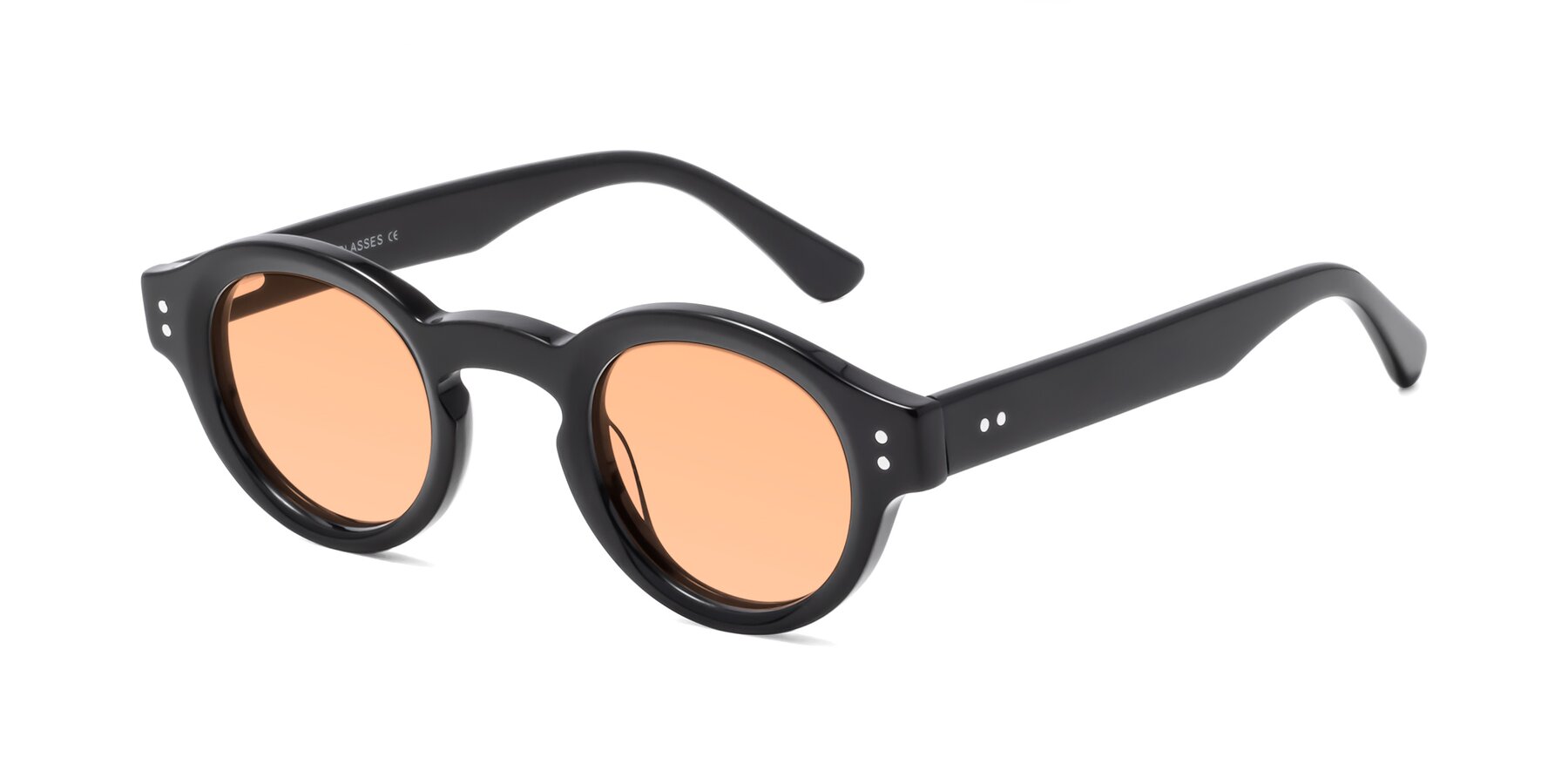 Angle of Pine in Black with Light Orange Tinted Lenses