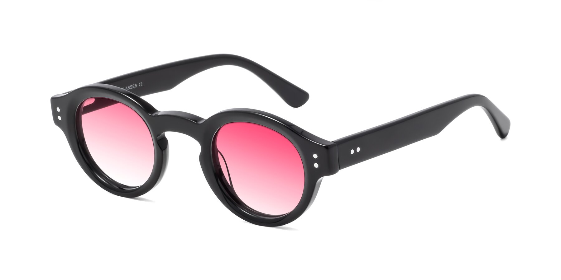 Angle of Pine in Black with Pink Gradient Lenses