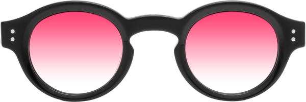 Black Retro-Vintage Keyhole Bridge Round Gradient Sunglasses with Pink ...