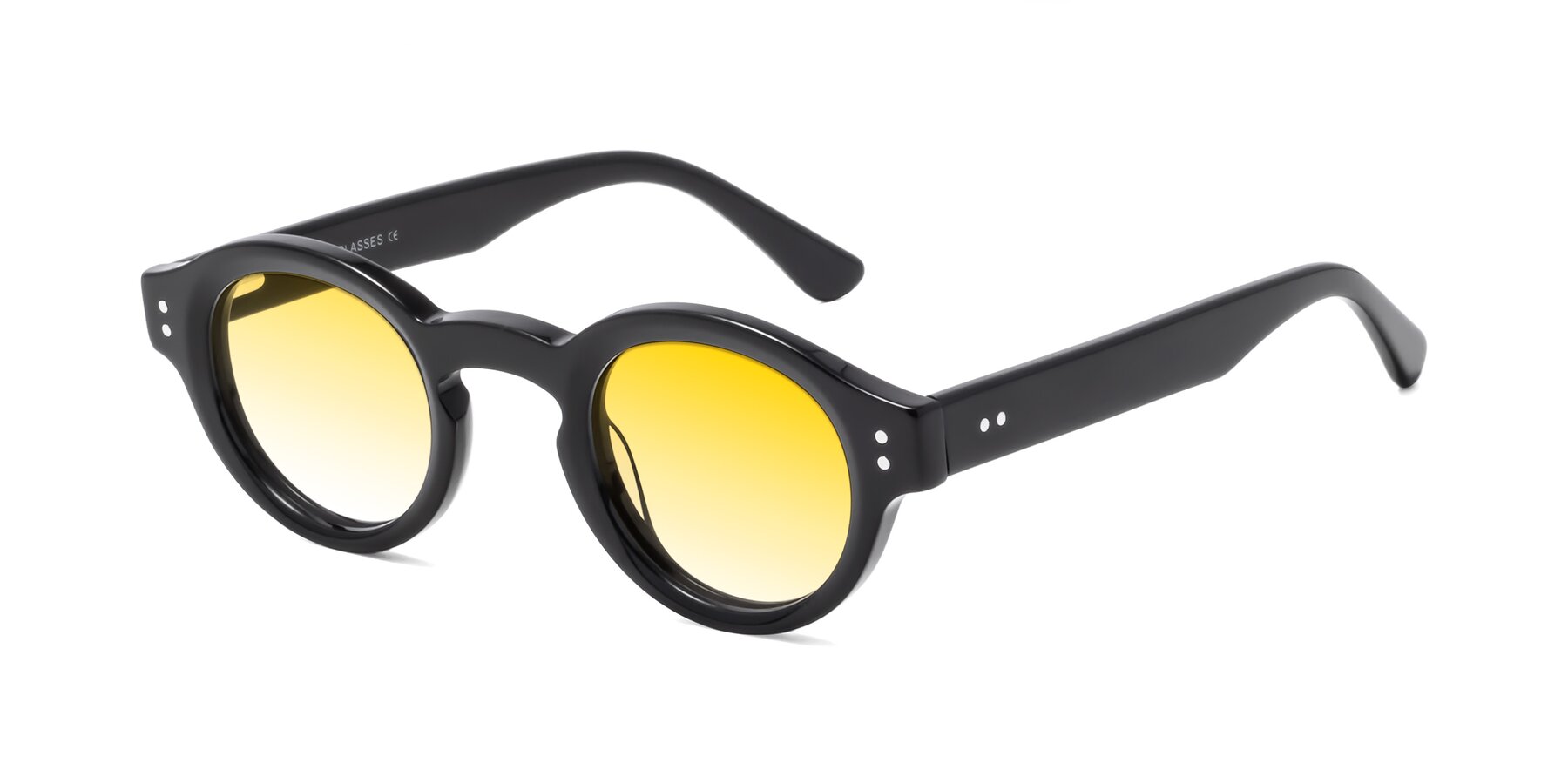 Angle of Pine in Black with Yellow Gradient Lenses