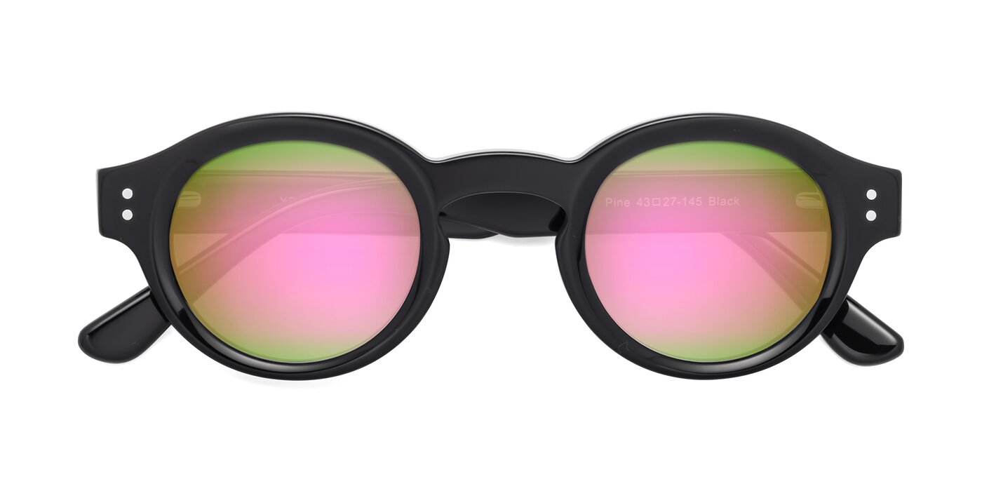 Pine - Black Flash Mirrored Sunglasses
