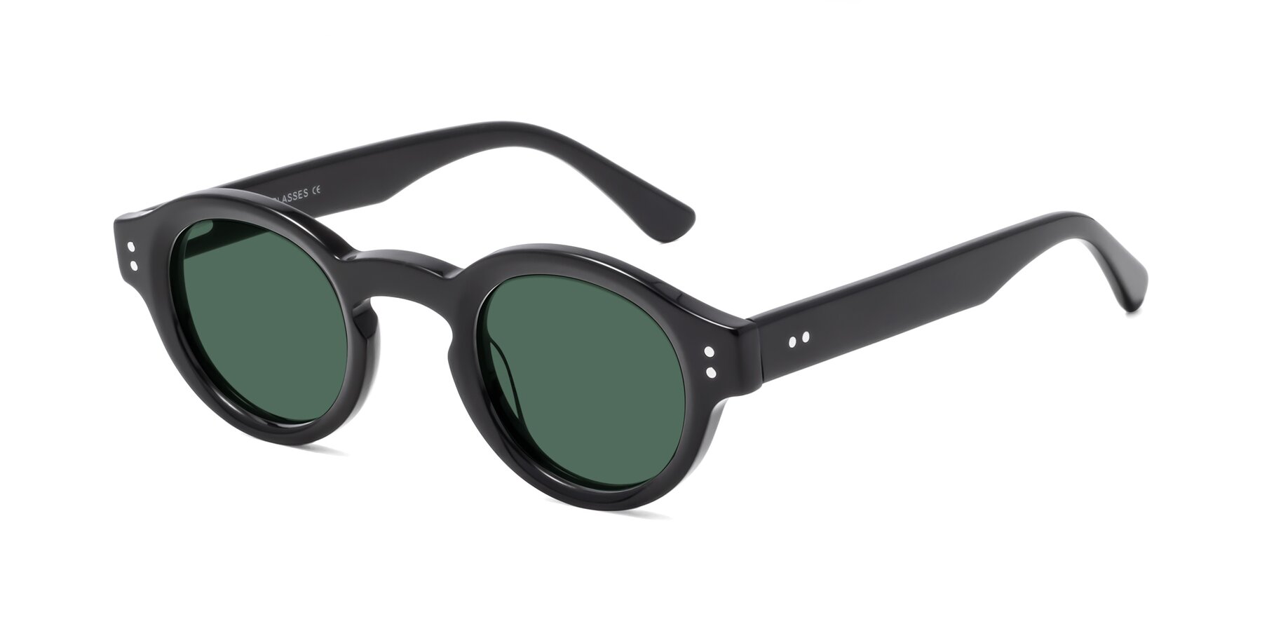 Angle of Pine in Black with Green Polarized Lenses