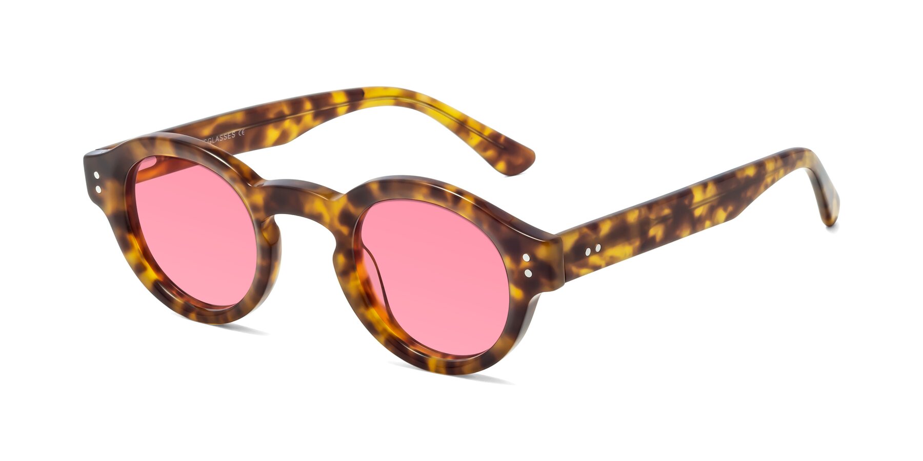 Angle of Pine in Tortoise with Pink Tinted Lenses