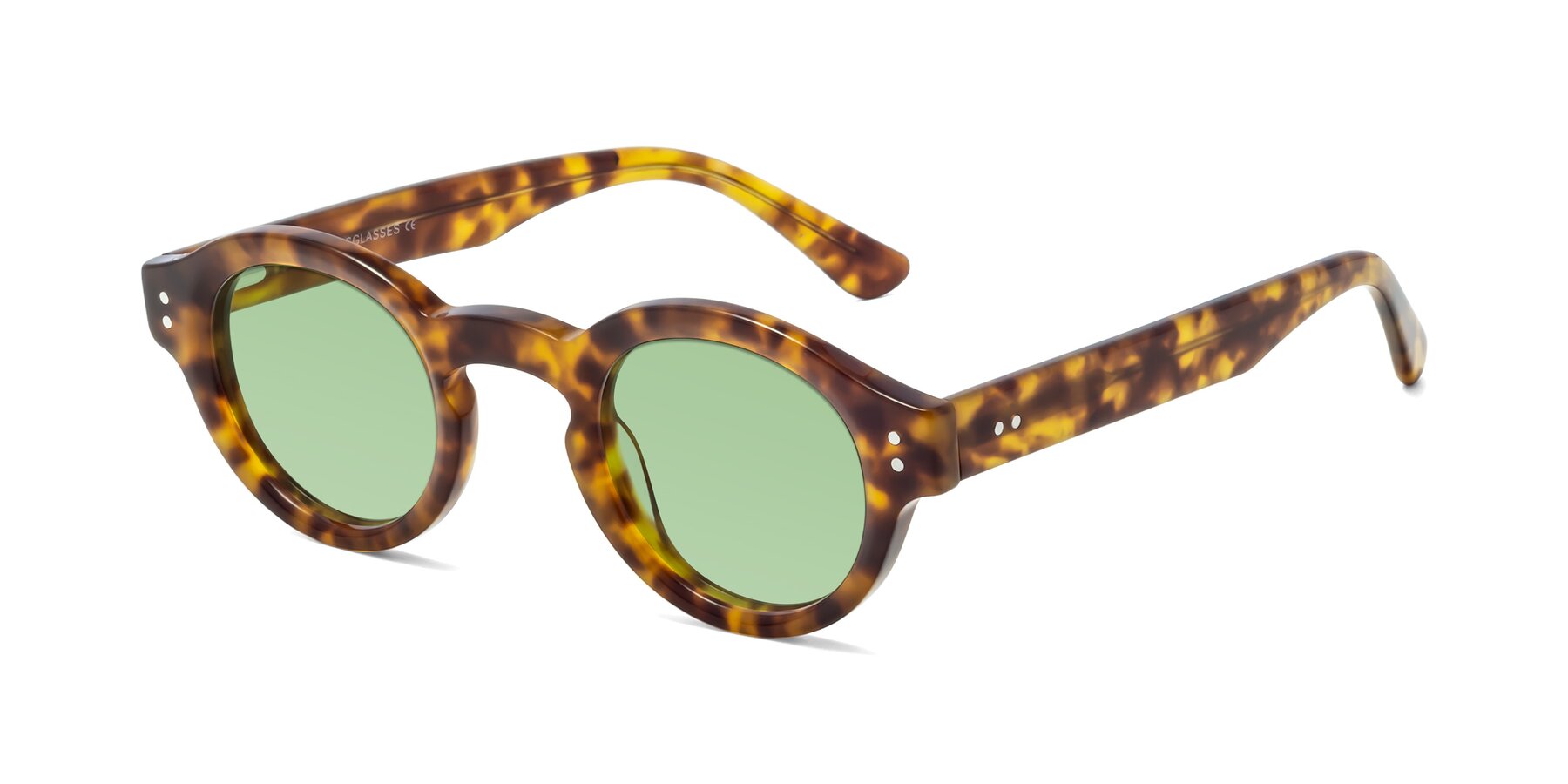Angle of Pine in Tortoise with Medium Green Tinted Lenses