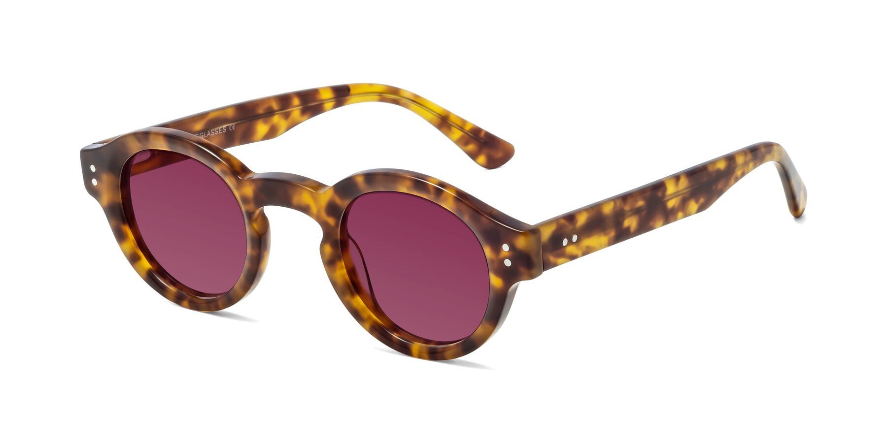 Angle of Pine in Tortoise with Wine Tinted Lenses