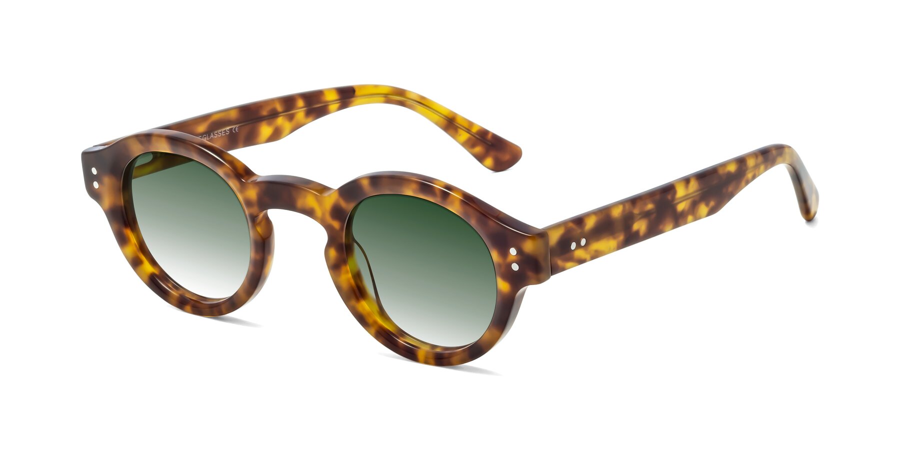 Angle of Pine in Tortoise with Green Gradient Lenses