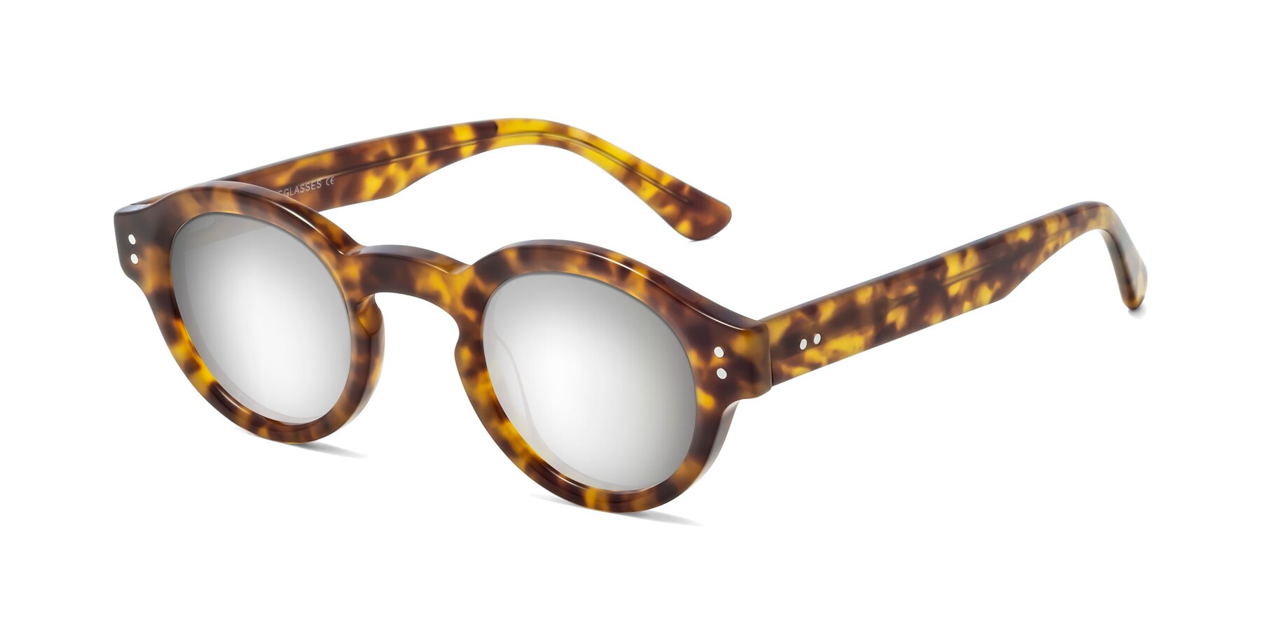 Angle of Pine in Tortoise with Silver Mirrored Lenses
