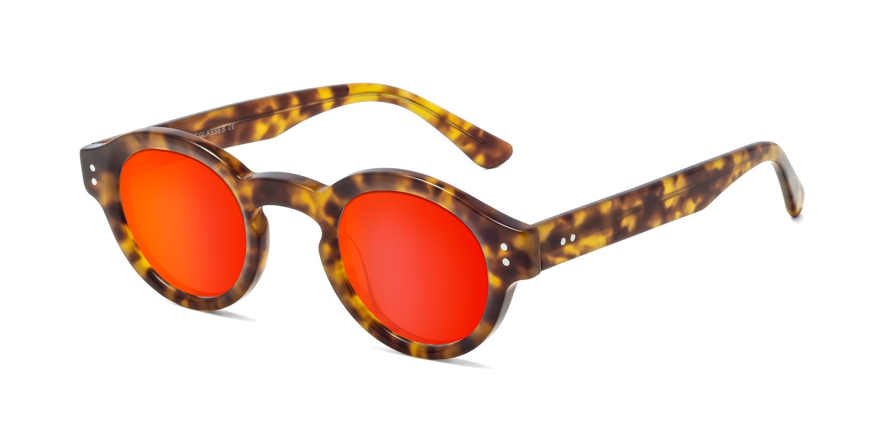 Angle of Pine in Tortoise with Red Gold Mirrored Lenses