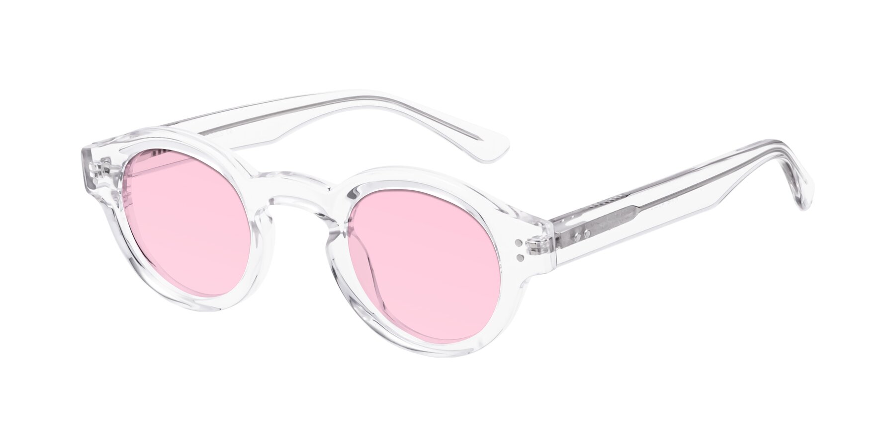 Angle of Pine in Clear with Light Pink Tinted Lenses