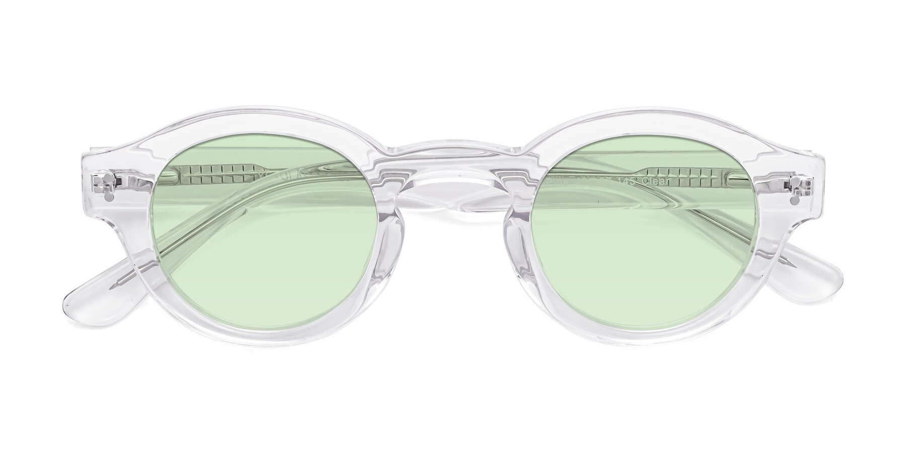 Folded Front of Pine in Clear with Light Green Tinted Lenses
