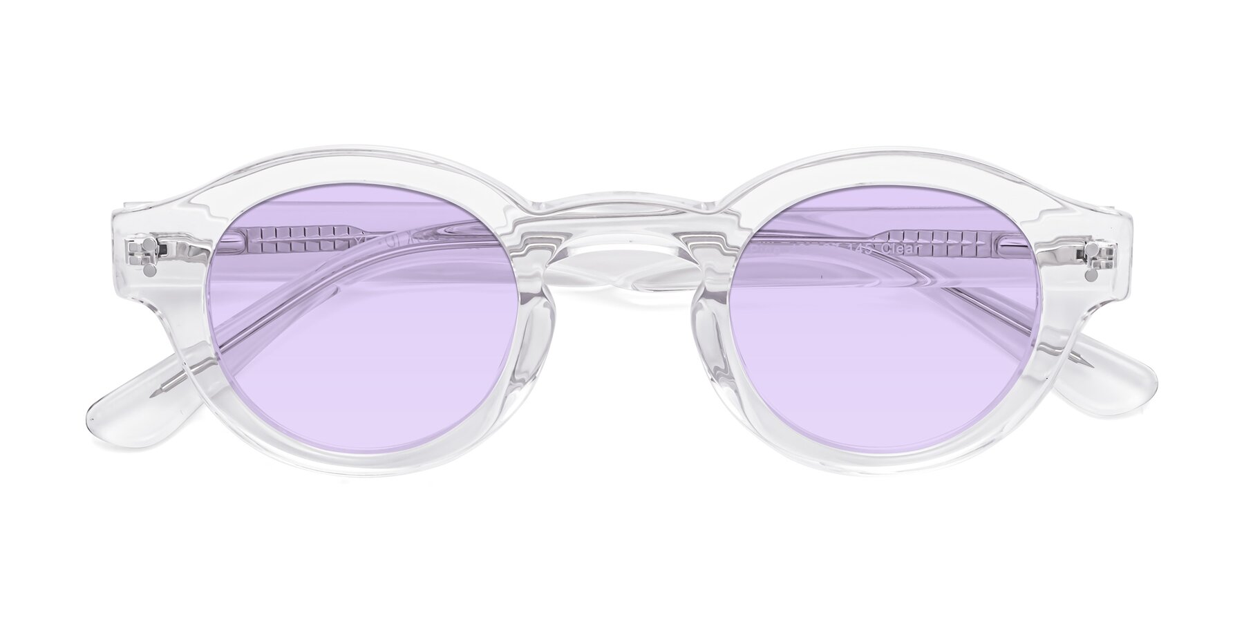 Folded Front of Pine in Clear with Light Purple Tinted Lenses