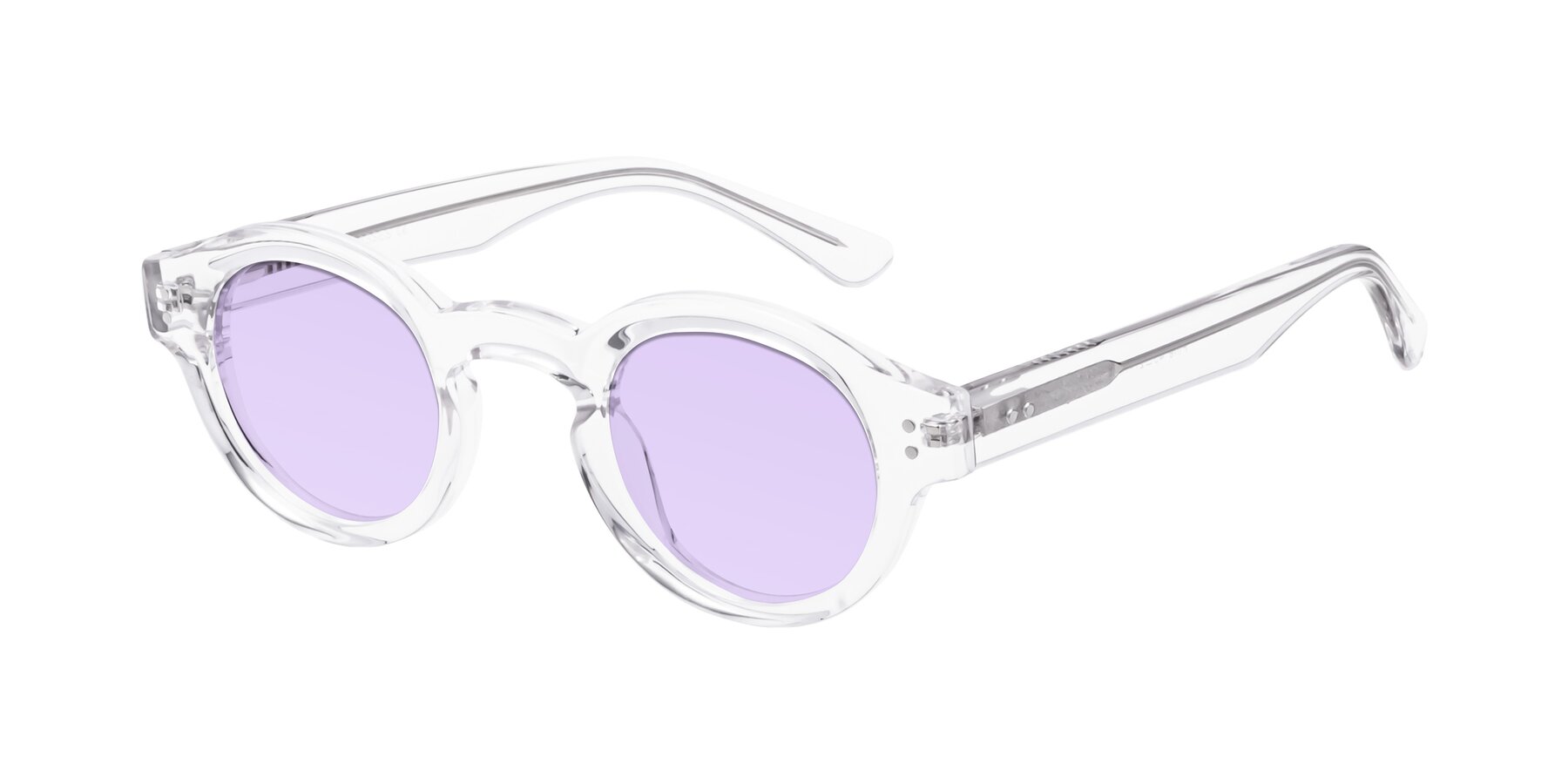 Angle of Pine in Clear with Light Purple Tinted Lenses