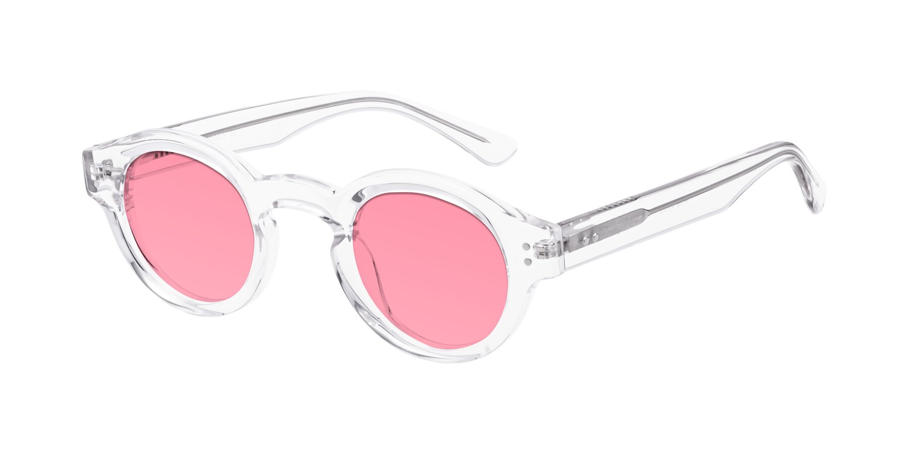 Angle of Pine in Clear with Pink Tinted Lenses