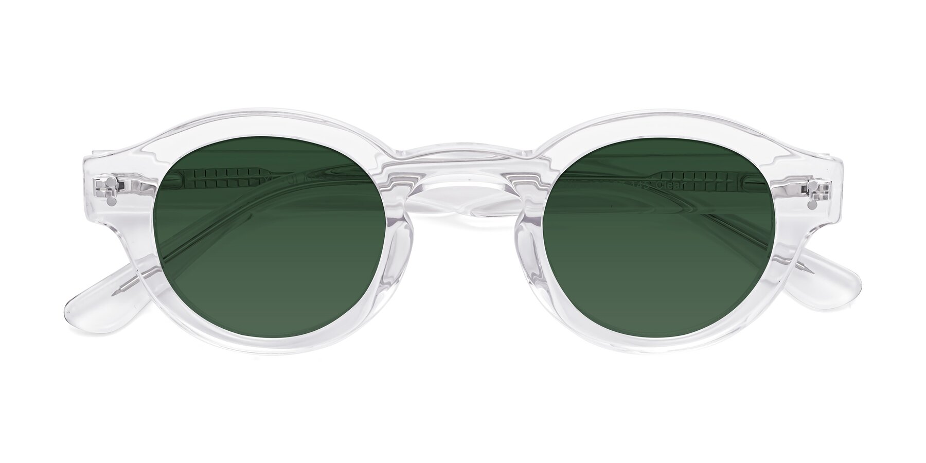 Folded Front of Pine in Clear with Green Tinted Lenses