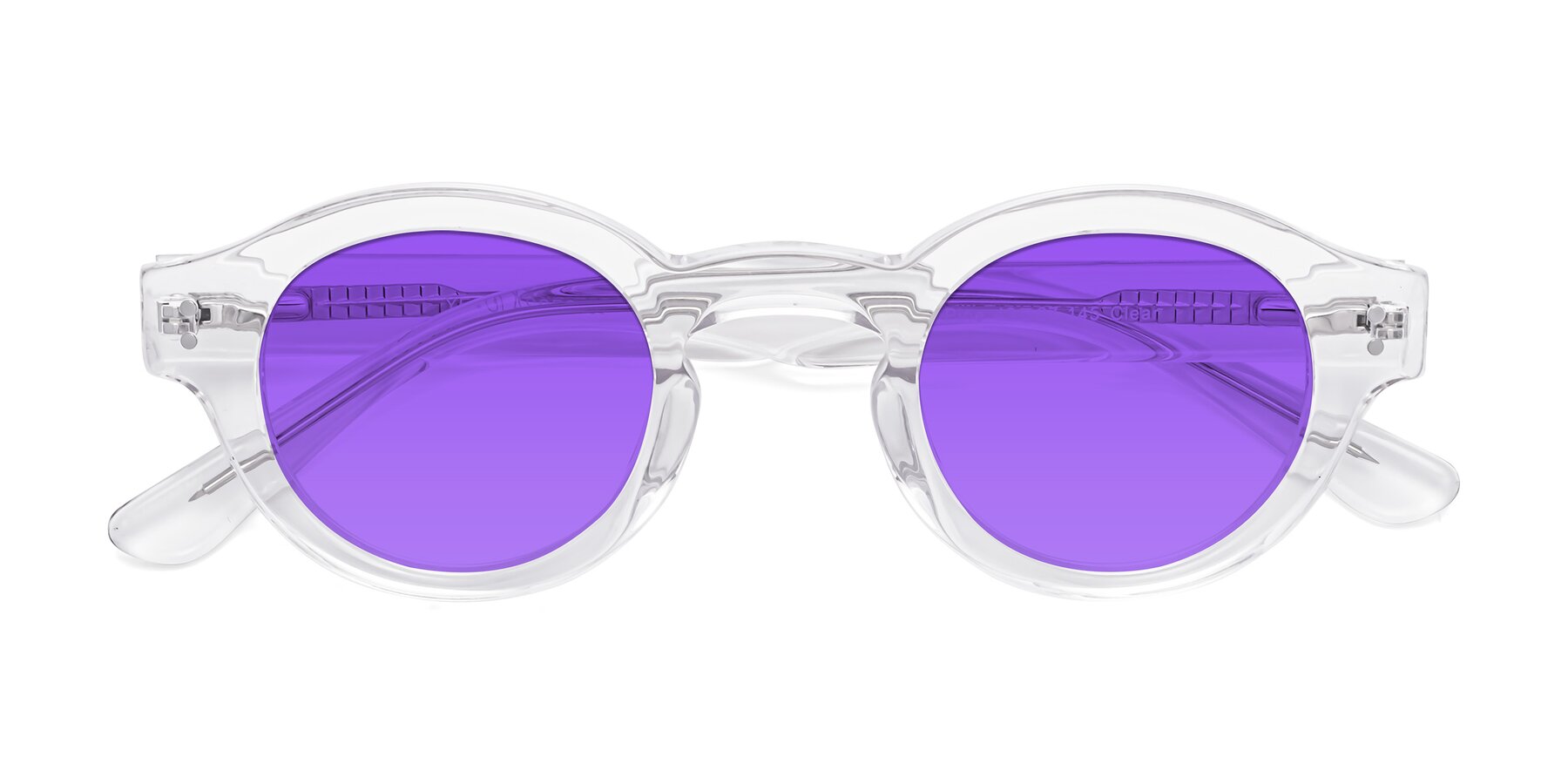 Folded Front of Pine in Clear with Purple Tinted Lenses