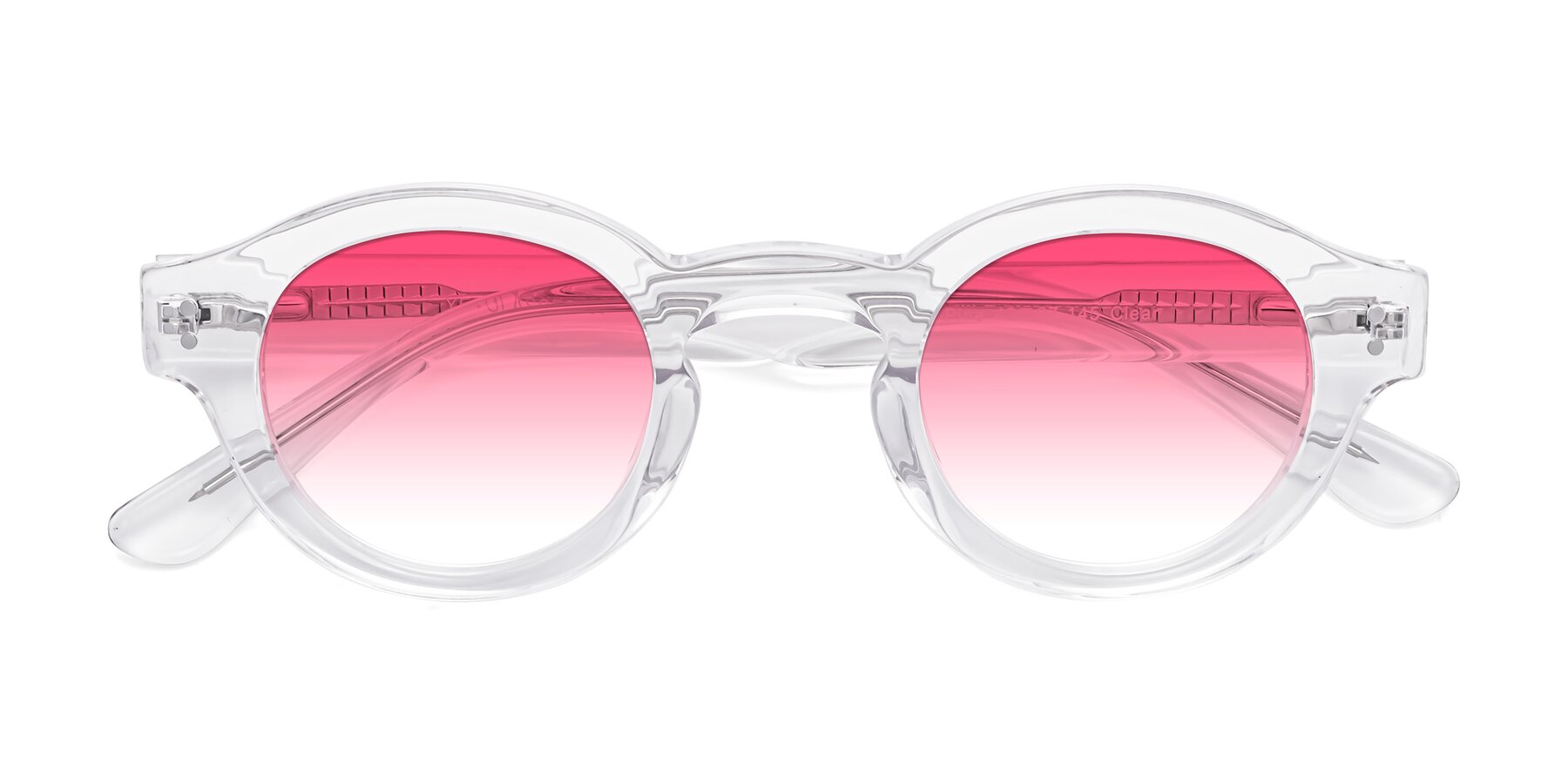 Folded Front of Pine in Clear with Pink Gradient Lenses