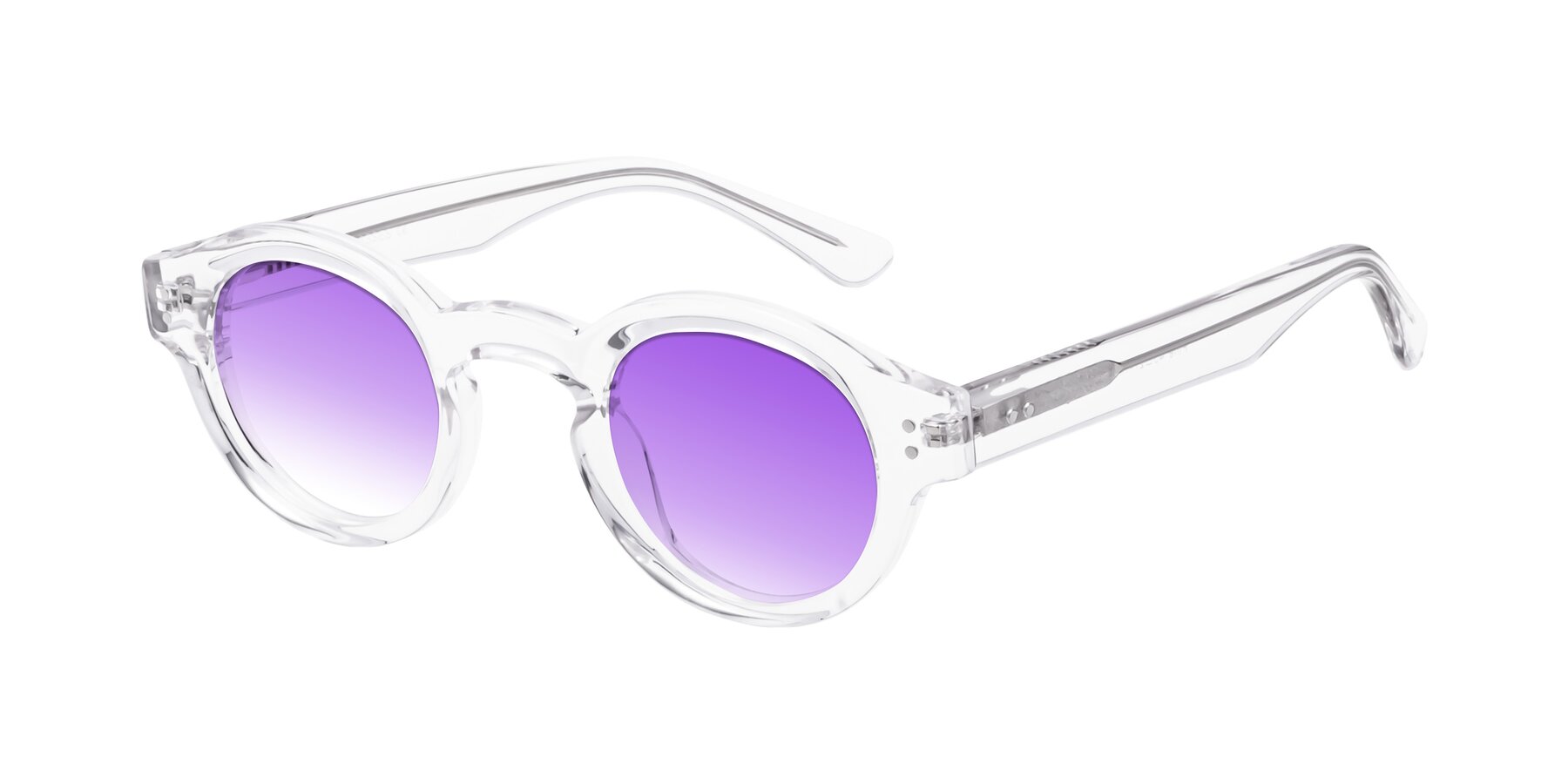 Angle of Pine in Clear with Purple Gradient Lenses