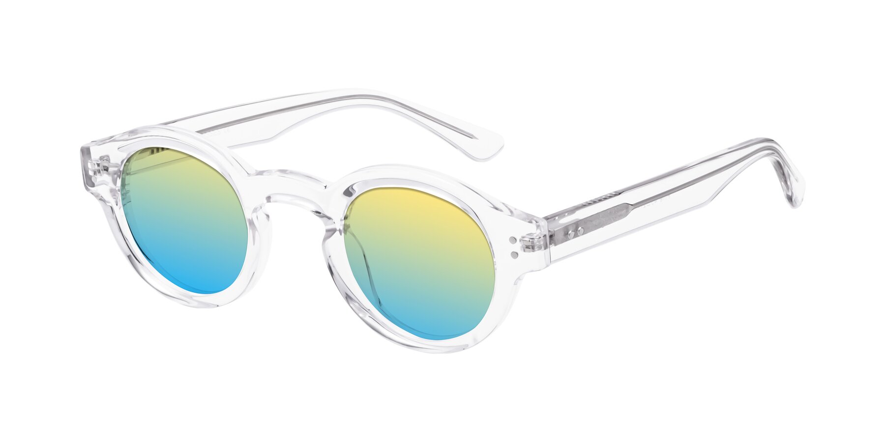 Angle of Pine in Clear with Yellow / Blue Gradient Lenses