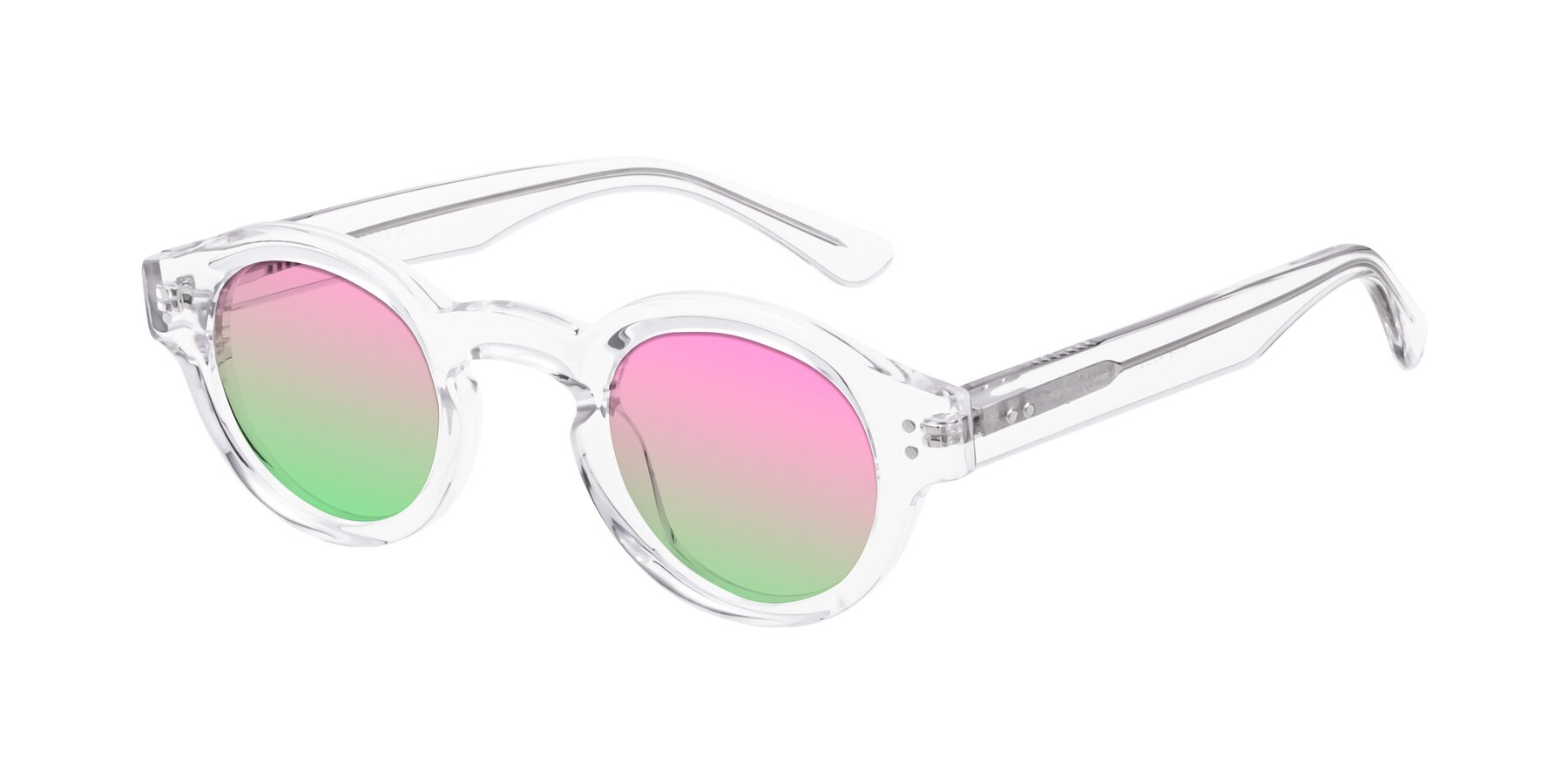 Angle of Pine in Clear with Pink / Green Gradient Lenses