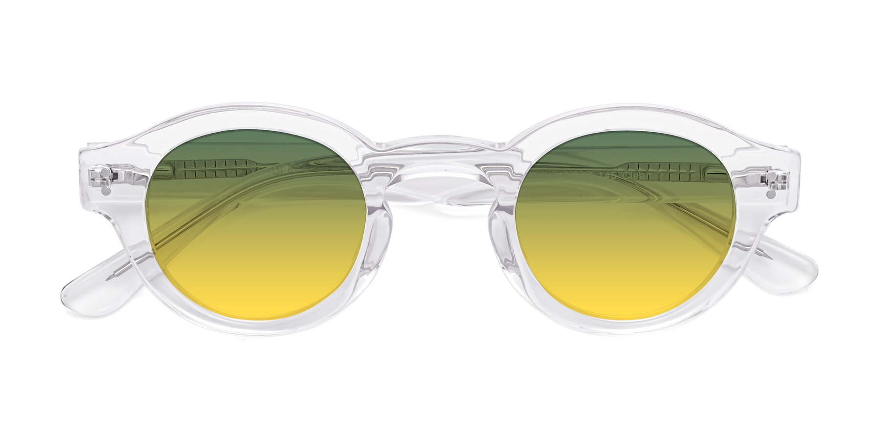 Folded Front of Pine in Clear with Green / Yellow Gradient Lenses